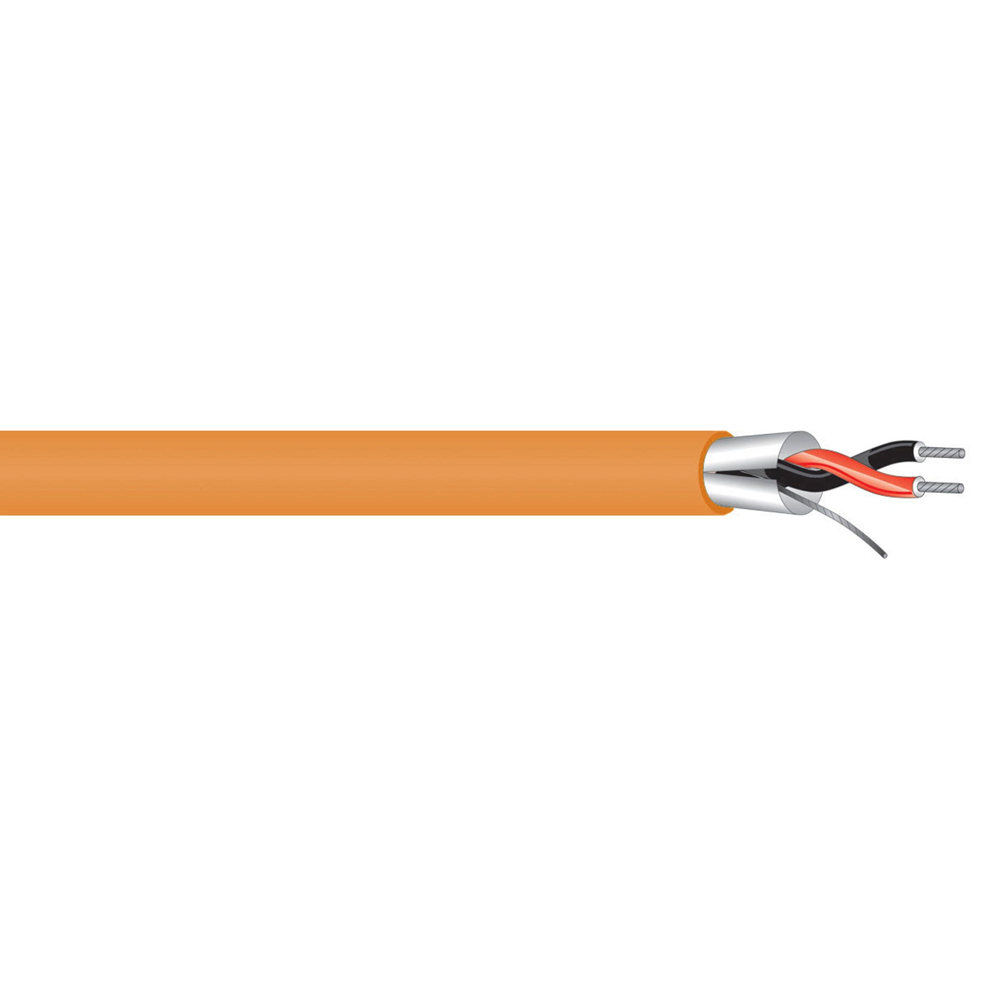 West Penn 454 Miniature 22 AWG 2 Conductor Line Level Audio Cable (Orange, 1000' Roll)