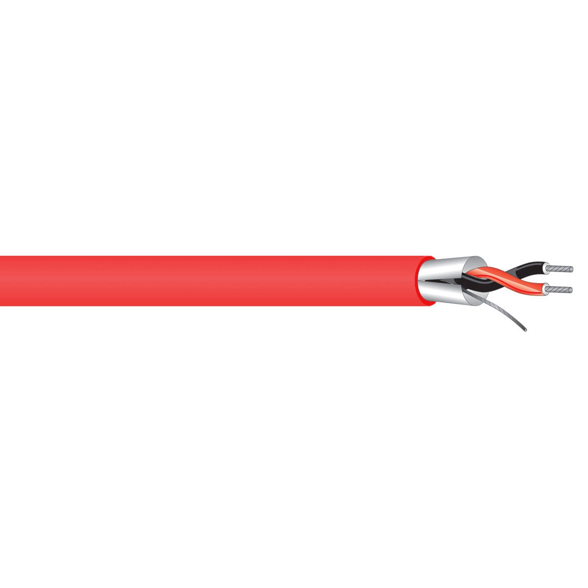 West Penn 454 Miniature 22 AWG 2 Conductor Line Level Audio Cable (Red, 1000' Roll)