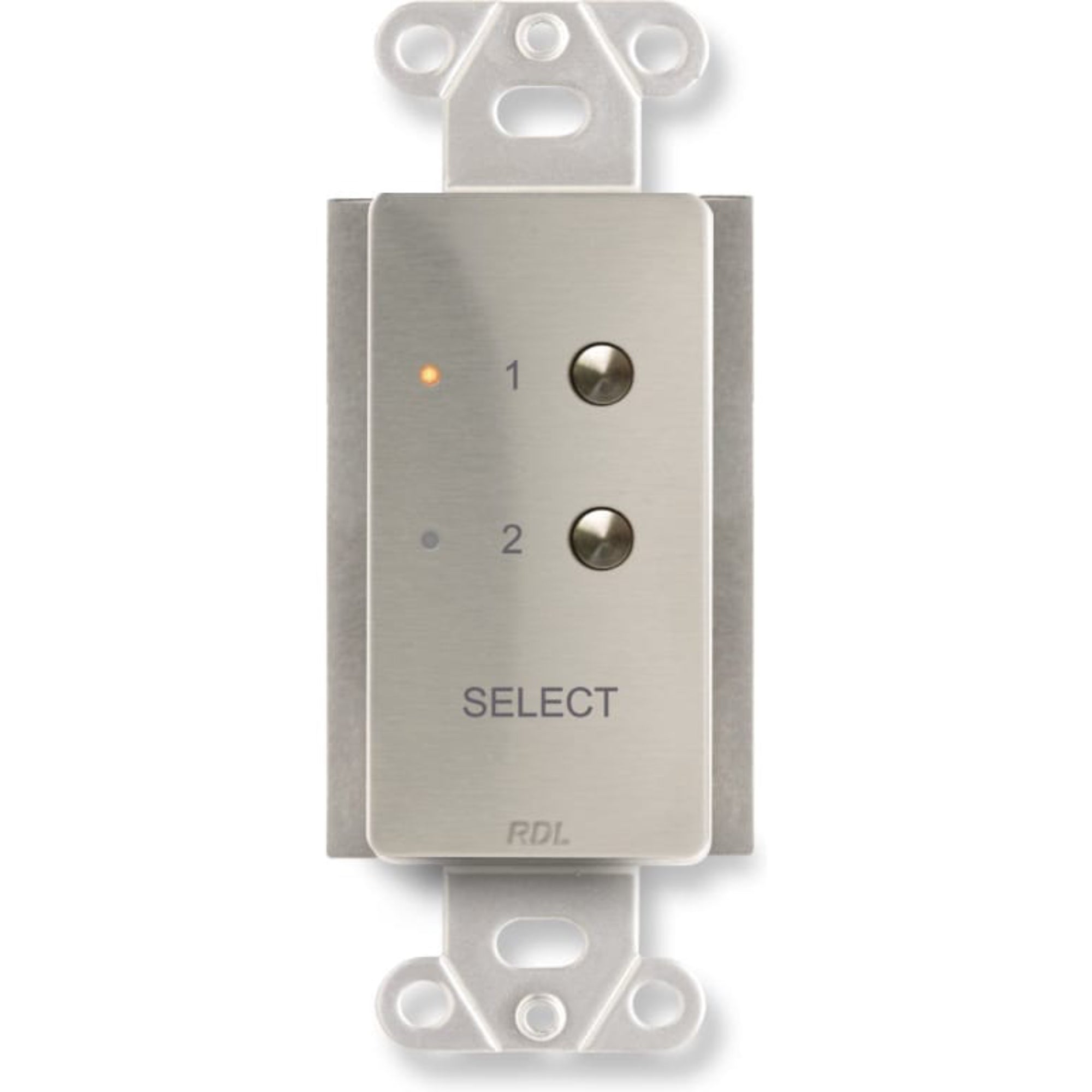 RDL DS-RC2ST 2 Channel Remote Control for STICK-ON on Decora Plate (Stainless Steel)