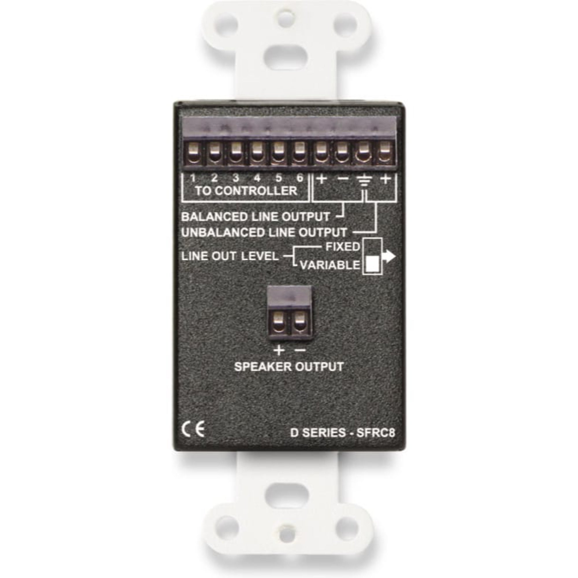 RDL DB-SFRC8 Room Control Station for SourceFlex on Decora Plate (Black)
