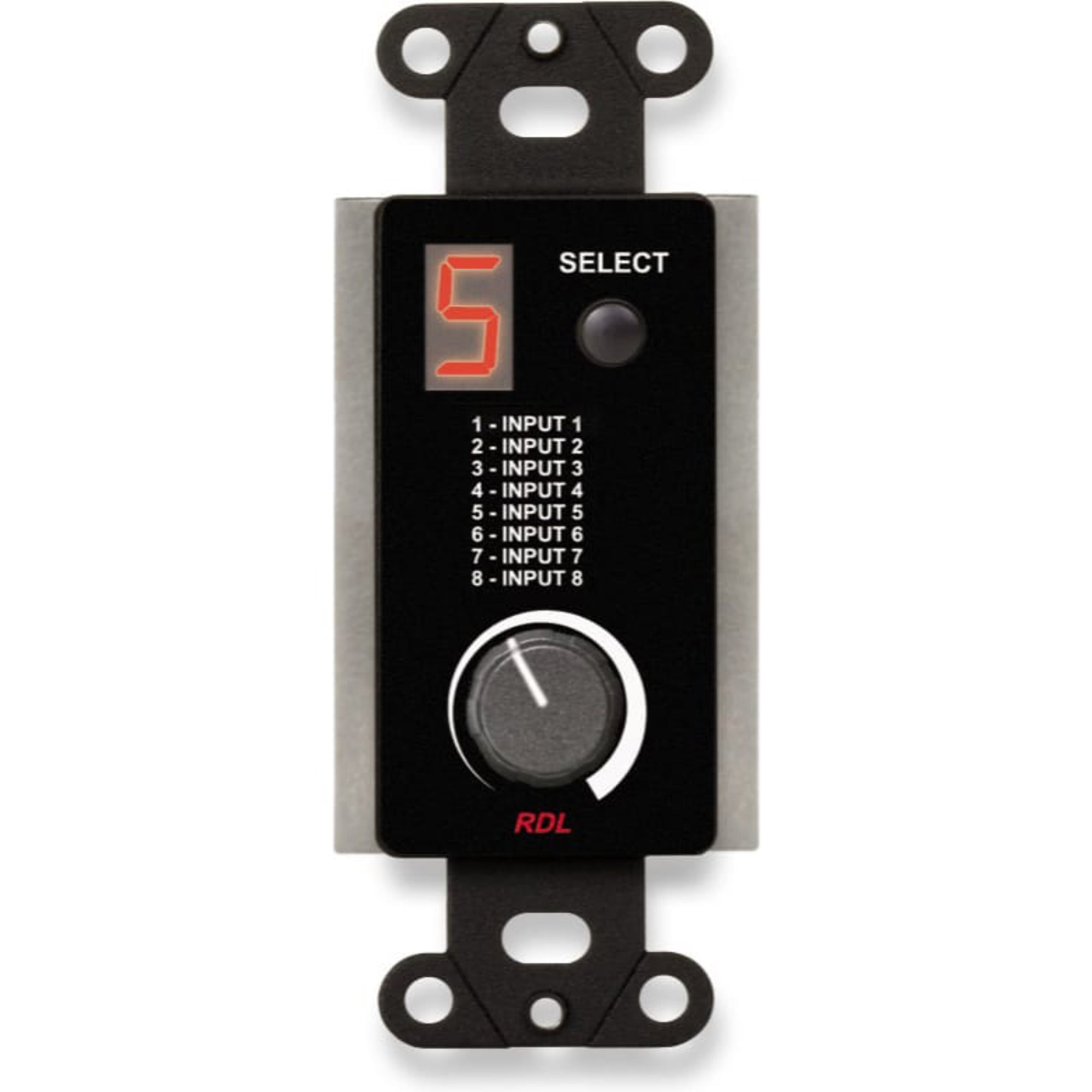 RDL DB-SFRC8 Room Control Station for SourceFlex on Decora Plate (Black)