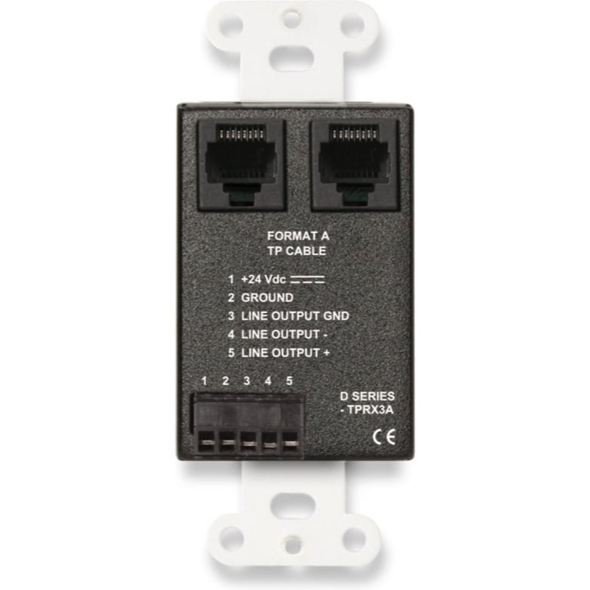 RDL DB-TPRX3A Three Input Format-A Source Selector on Decora Plate (Black)