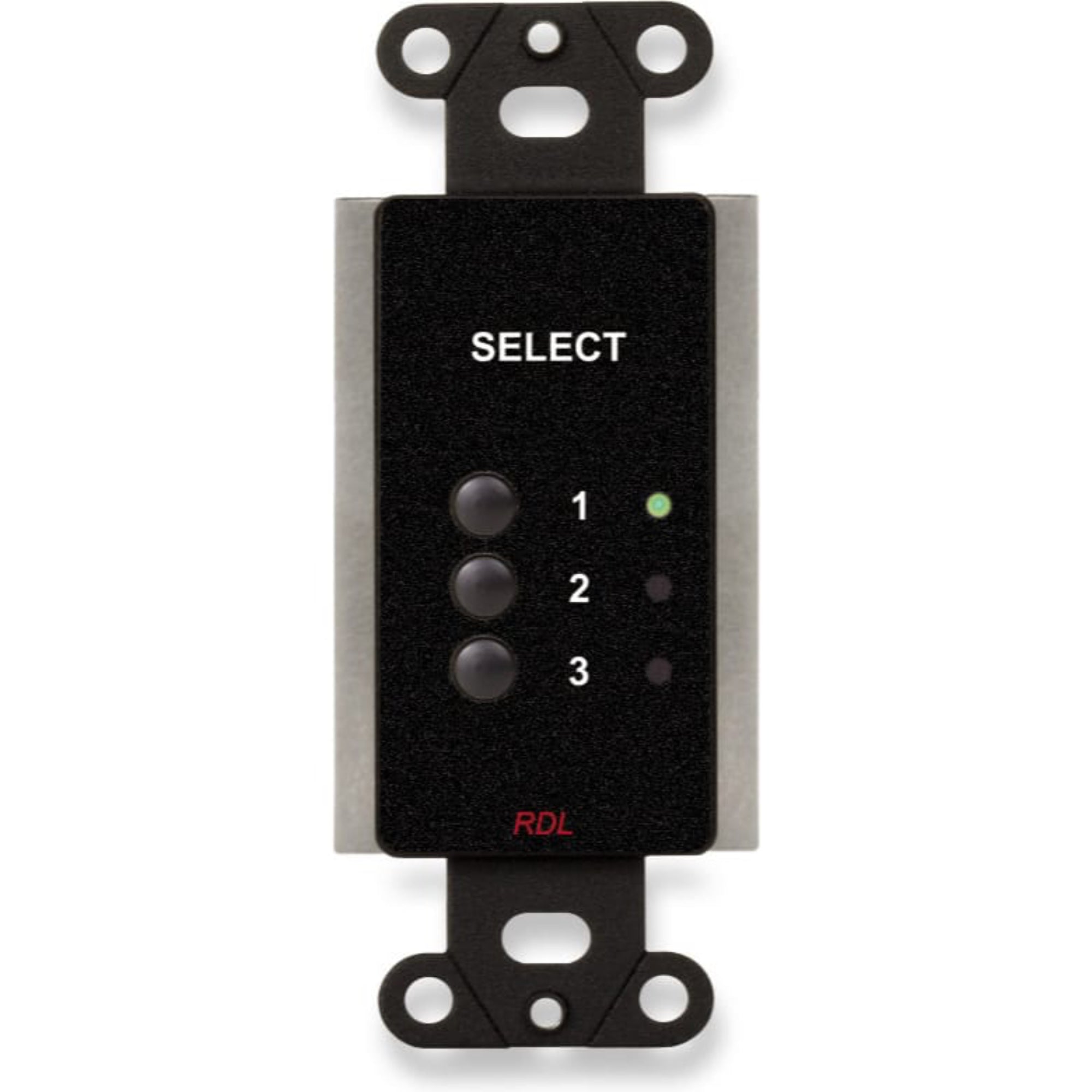 RDL DB-TPRX3A Three Input Format-A Source Selector on Decora Plate (Black)