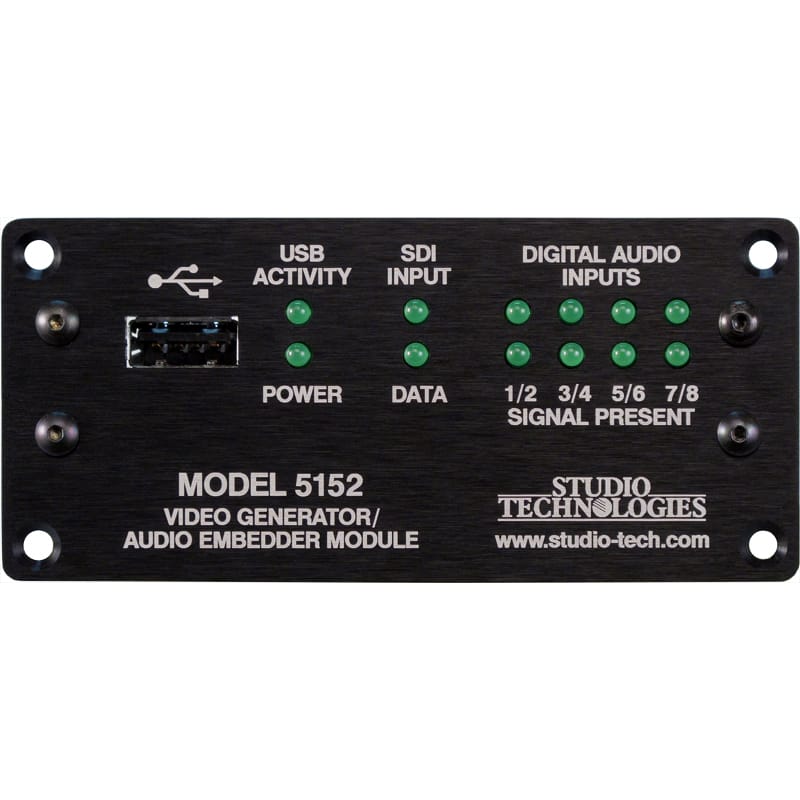 Studio Technologies Model 5152 Video Generator/Audio Embedder Module with Optical Output