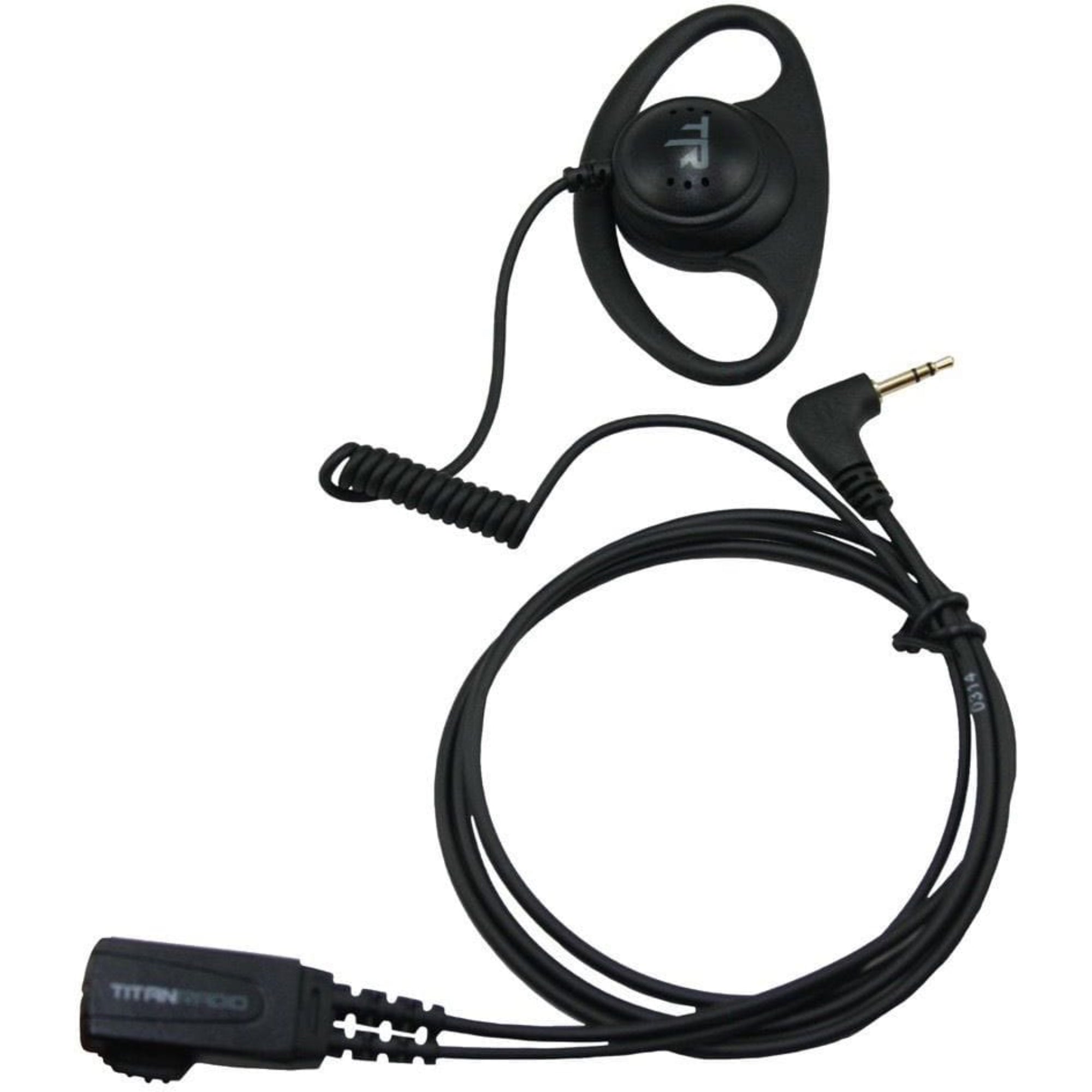 Titan Radio TR4DS D-Shell Earpiece with Inline PTT for TR4X, TR2X and TR400