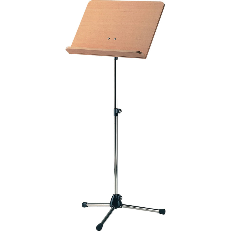 K&M Stands 118/1 Orchestra Music Stand (Nickel & Beech Wooden)