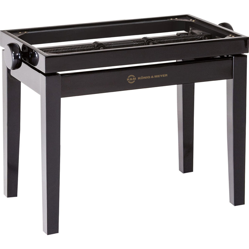 K&M Stands 13701 Piano Bench Wooden-Frame (Black Gloss)