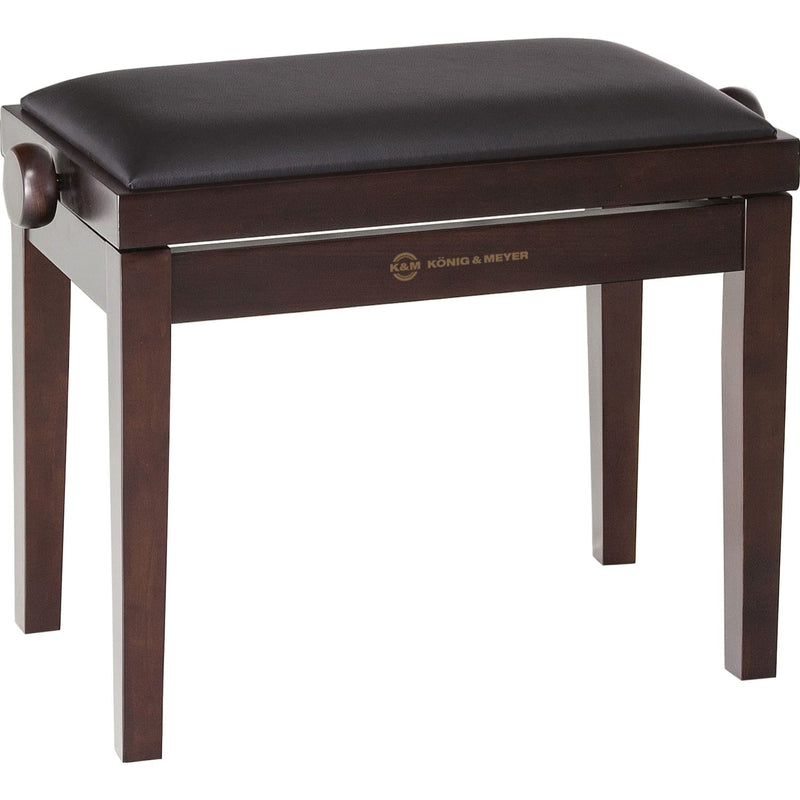 K&M Stands 13730 Piano Bench Wooden-Frame (Walnut Matte)