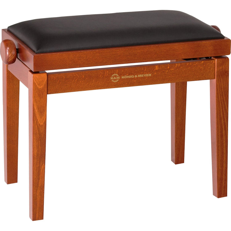 K&M Stands 13740 Piano Bench Wooden-Frame (Cherry Matte)