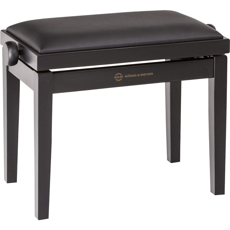 K&M Stands 13910 Piano Bench (Black Matte, Black Leatherette)