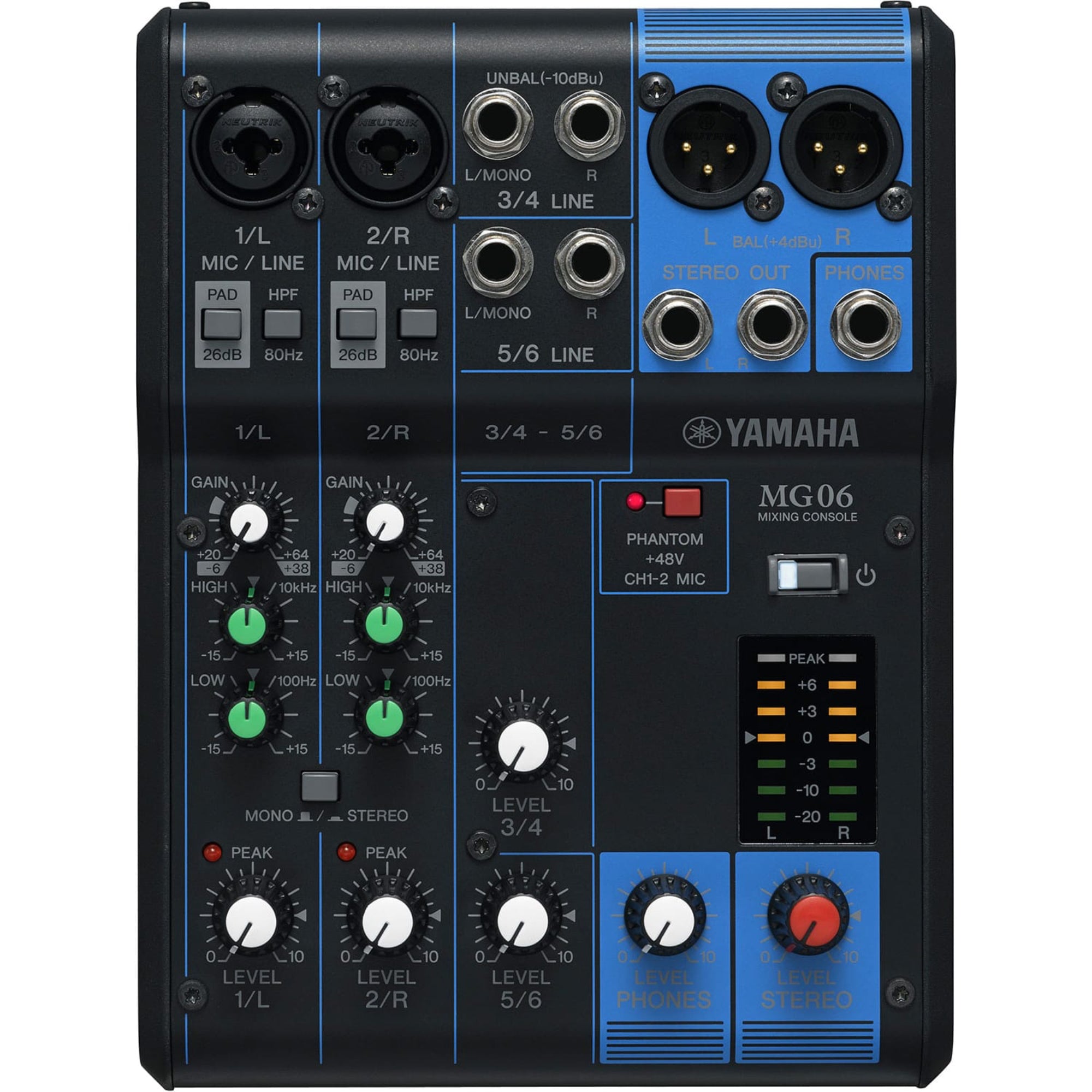 Yamaha MG06 6-Channel Stereo Mixer
