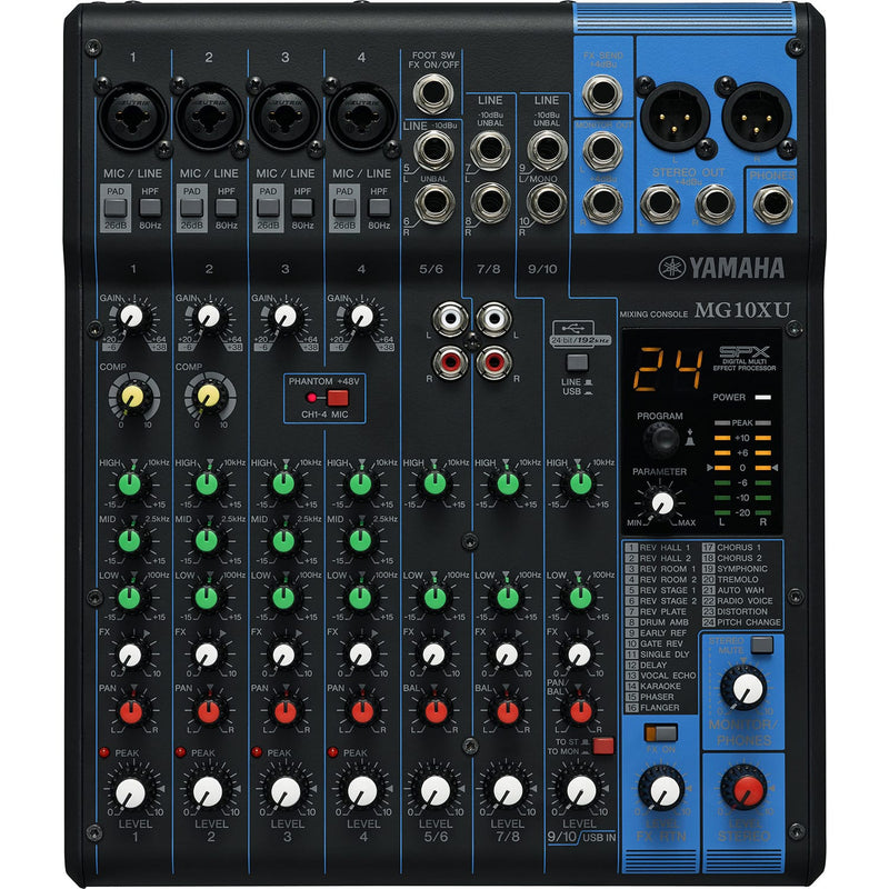 Yamaha MG10XU 10-Channel Mixer with USB and Effects