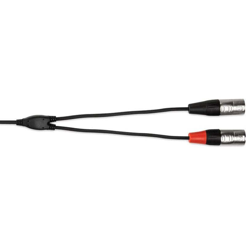 Hosa HMX-003Y REAN 3.5mm TRS to Dual XLR Male Pro Stereo Breakout Cable (3')