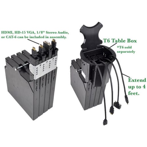 FSR TBRT Cable Retractor (HDMI, Black)