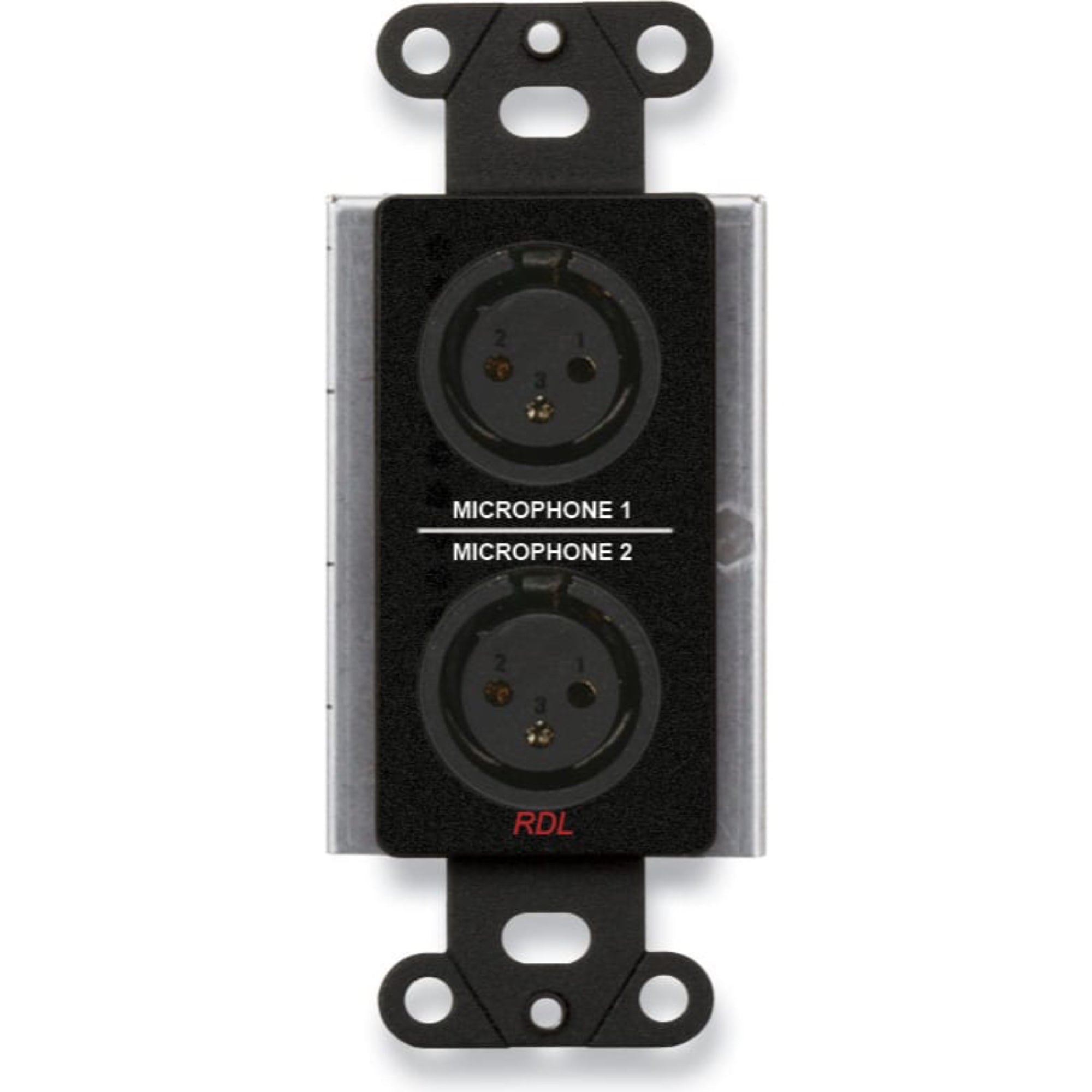 RDL DB-TPSM2A Format-A Dual Microphone Preamplifier on Decora Plate (Black)