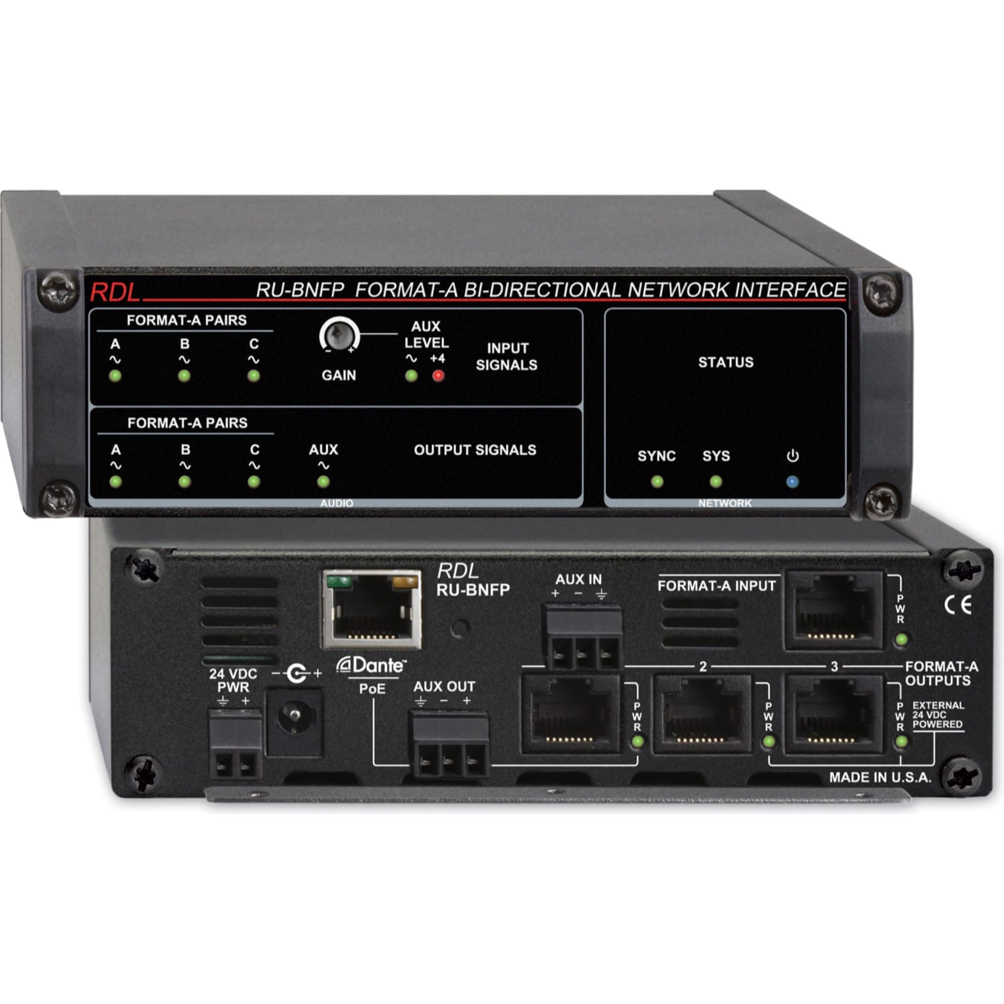 RDL RU-BNFP Format-A Bi-Directional Network Interface with PoE