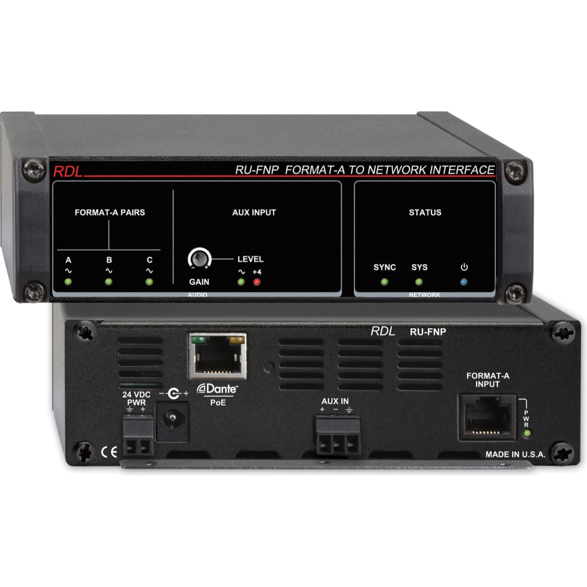 RDL RU-FNP Format-A to Network Interface with PoE