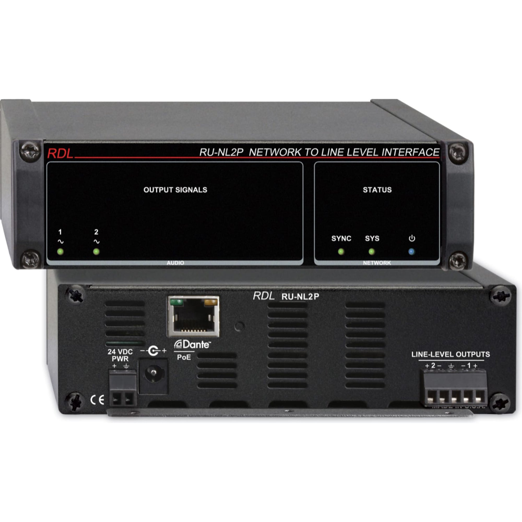 RDL RU-NL2P Network to Line Level Interface with PoE