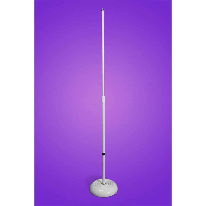On-Stage MS7201W Round Base Microphone Stand (White)