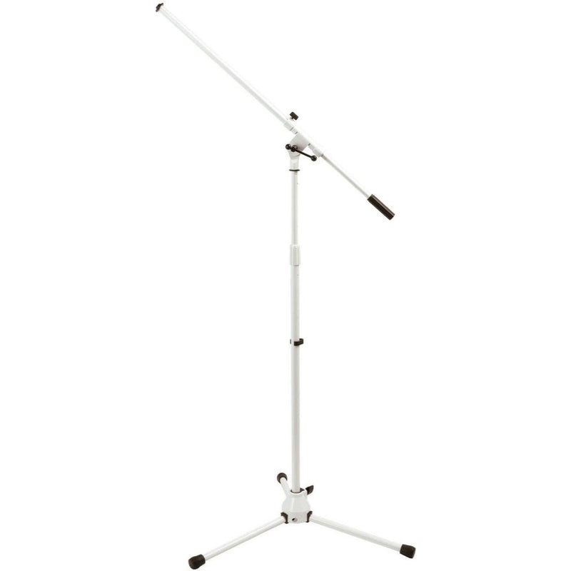 On-Stage MS7801W Tripod Base Euro-Style Microphone Boom Stand (White)