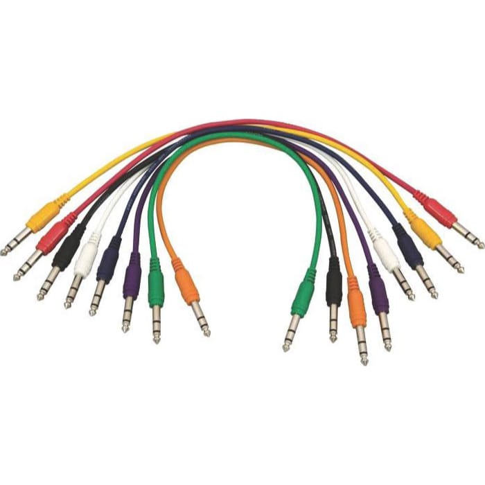On-Stage PC18-17TRS-S Straight Patch Cables (8 Pack)