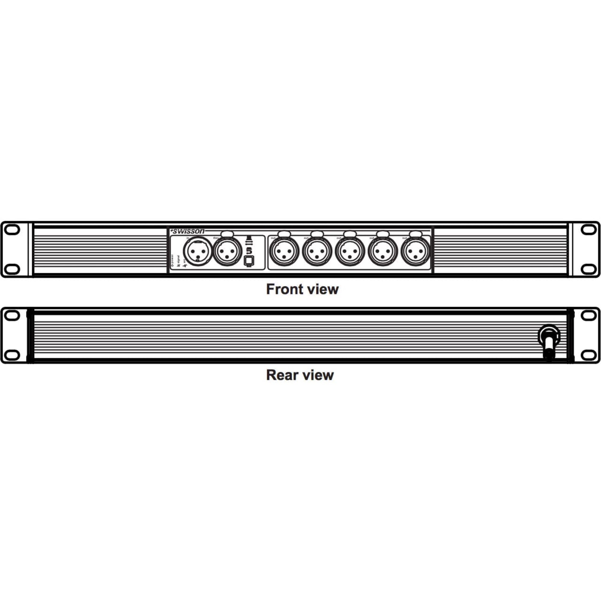 Swisson XSP-3R-US DMX Splitter (Single Rack)