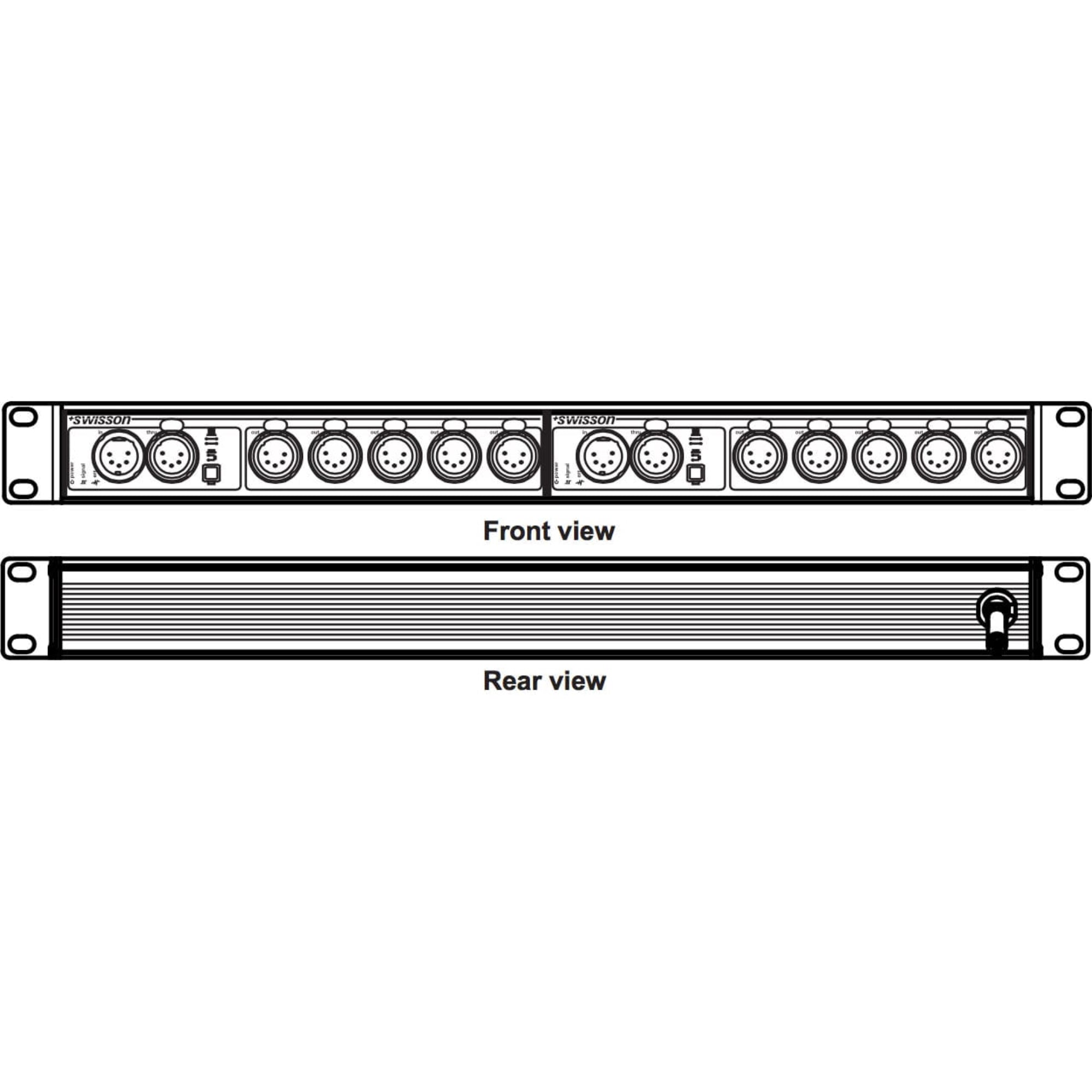 Swisson XSP-5R-5R-US DMX Splitter (Double Rack)