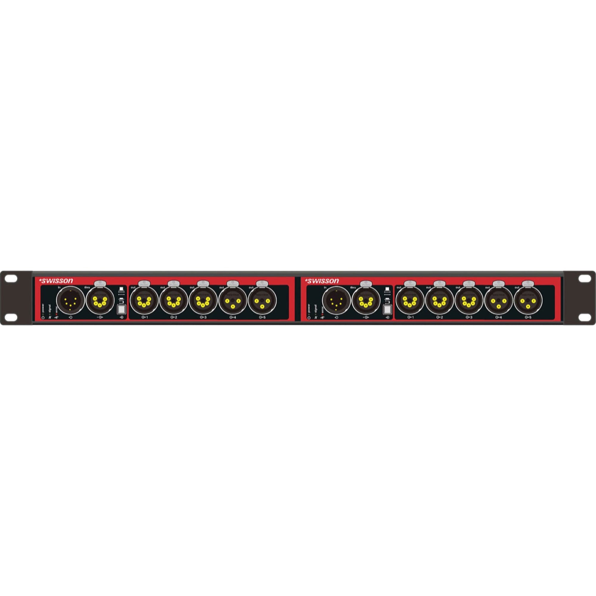 Swisson XSP-5R2-5R2-US DMX Splitter (Double Rack Mix)