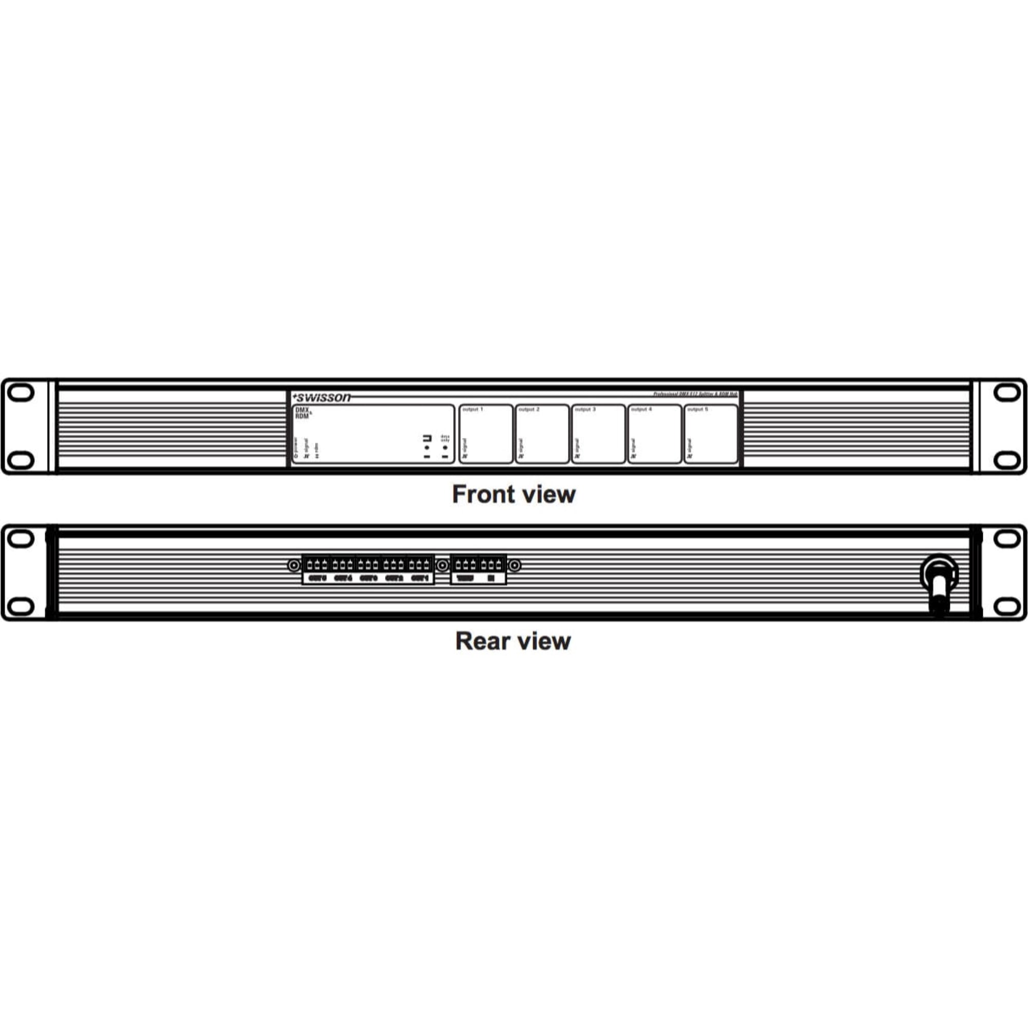 Swisson XSP-TR5-US DMX Splitter Terminal (Single Rack)