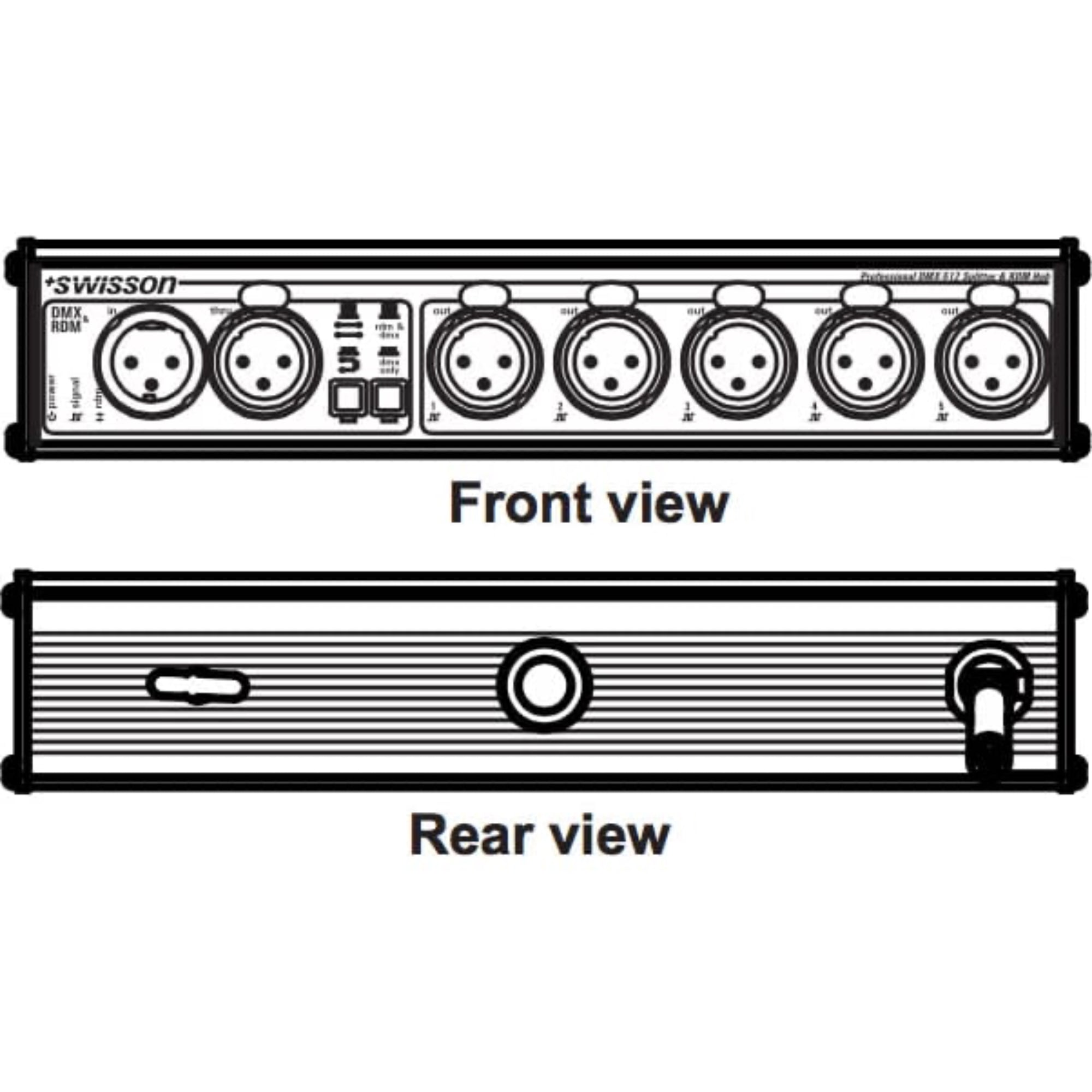 Swisson XSR-3B-US RDM & DMX Splitter (Box)