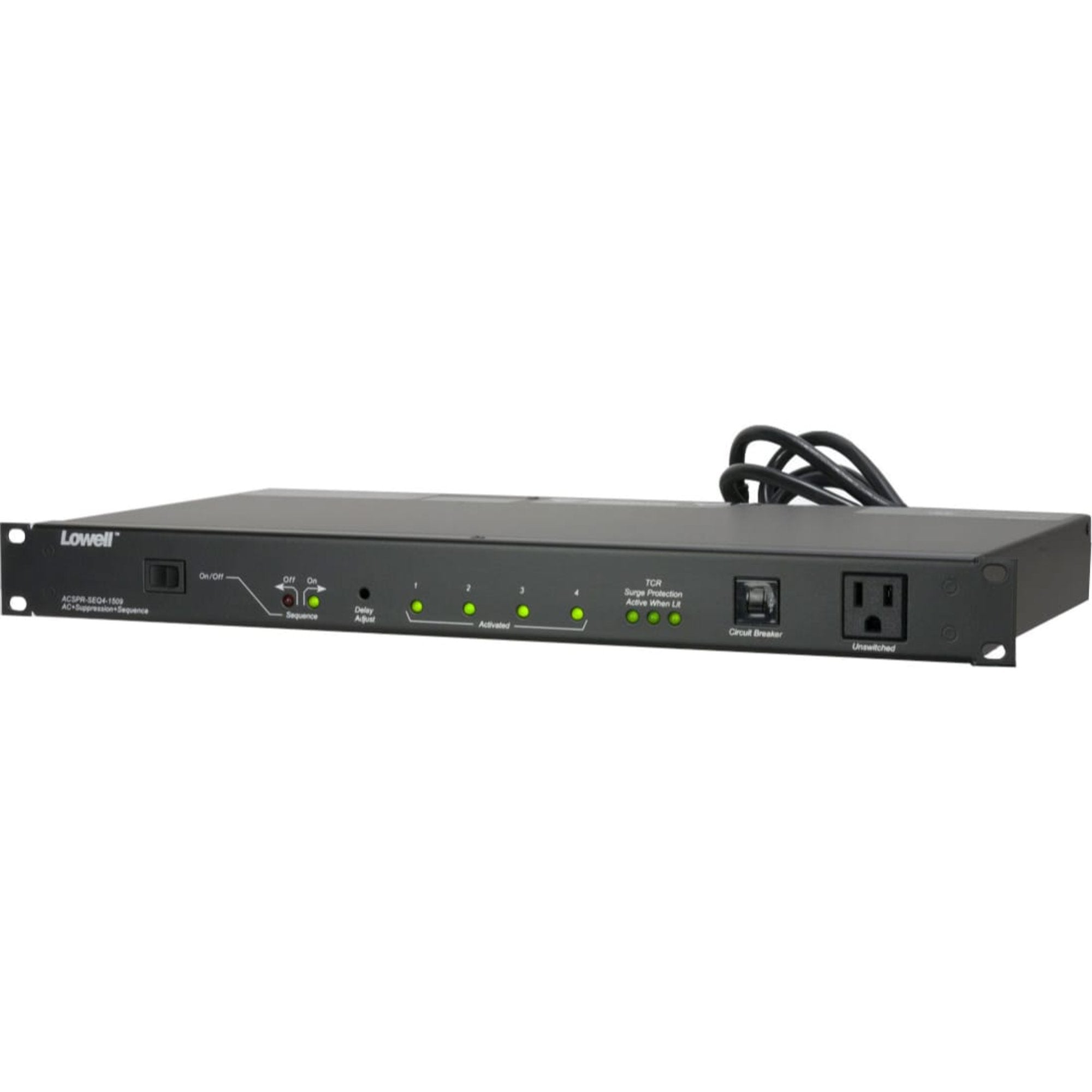 Lowell ACSPR-SEQ4-1509 Rack Mount Power Sequencer