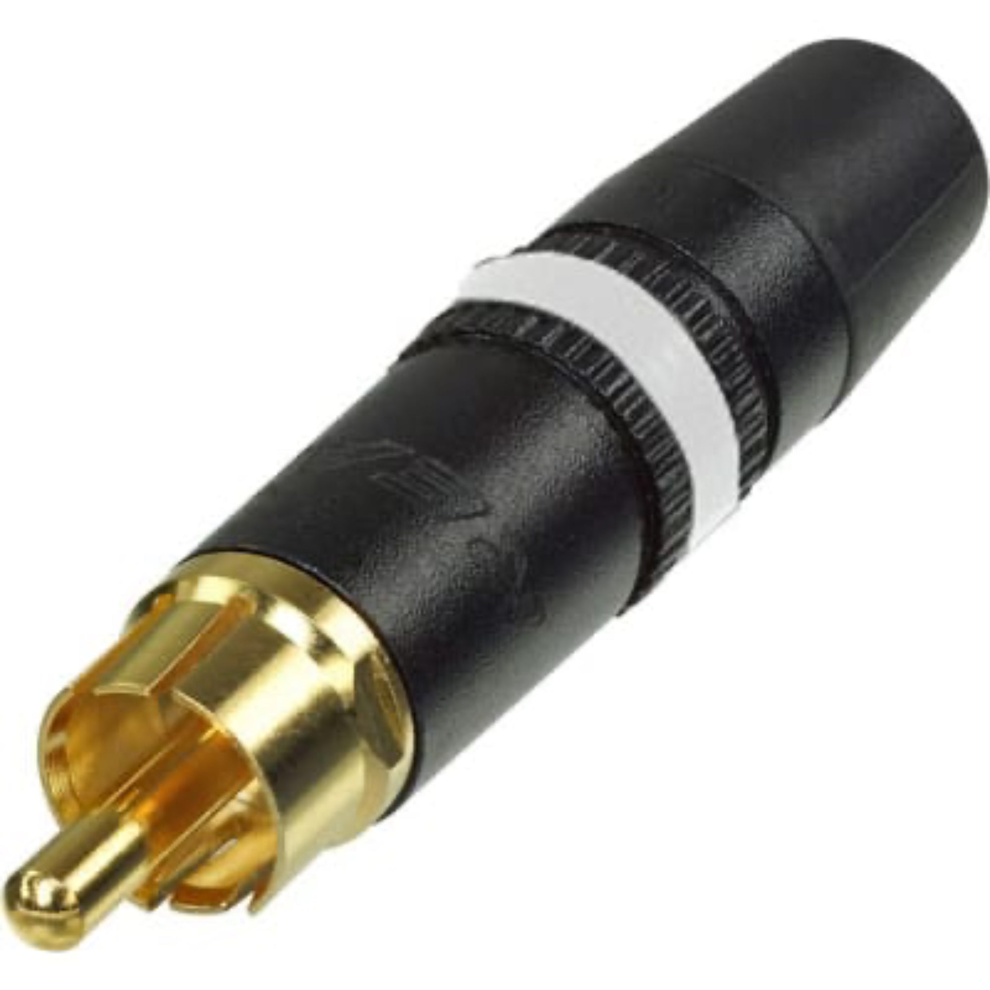 Neutrik Rean NYS373-9 Male RCA Phono Plug (Black/Gold/White, Box of 100)