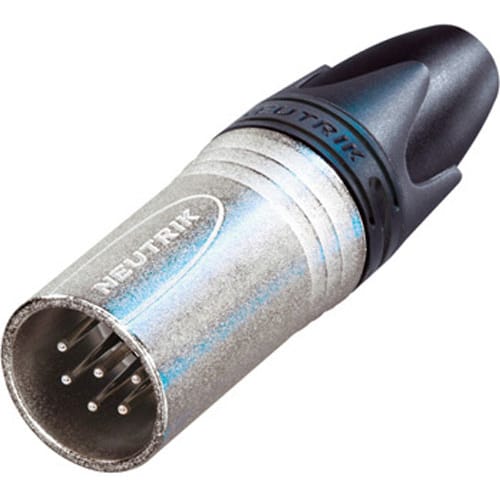 Neutrik NC6MSXX Male 6-Pin XLR Cable Connector with Switchcraft Pin Layout (Nickel/Silver)