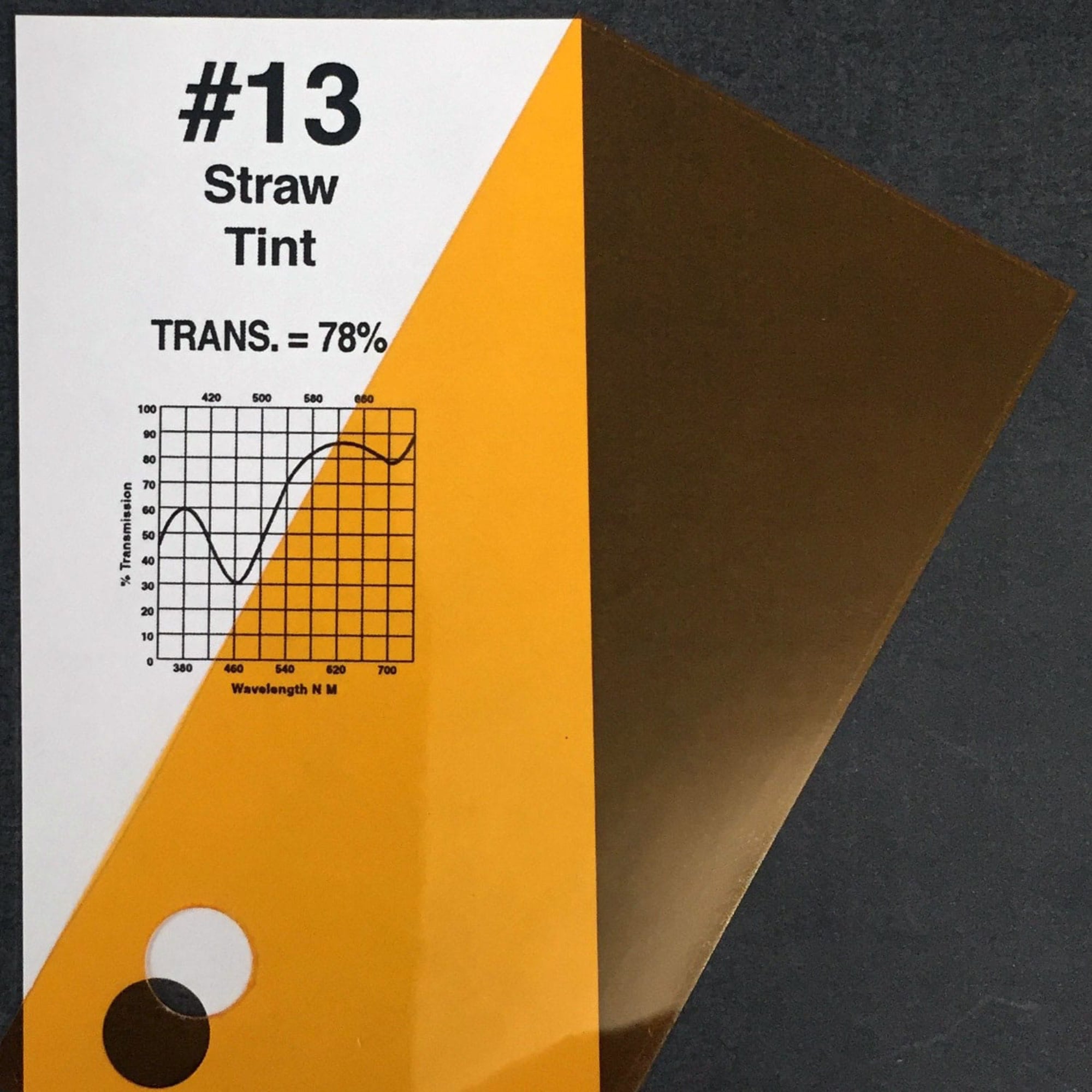 Rosco #13 Roscolux Cinegel Filter Gel Straw Tint (20" x 24" Sheet)