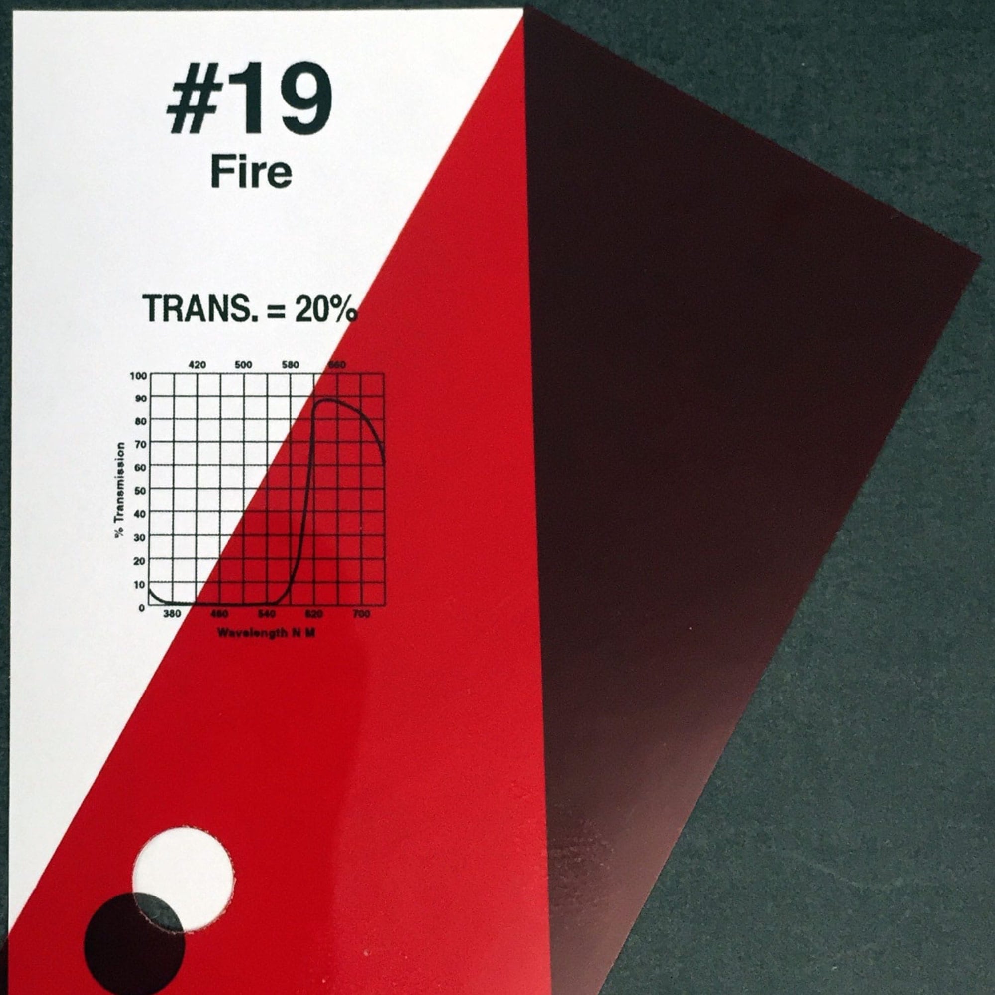 Rosco #19 Roscolux Cinegel Filter Gel Fire (20" x 24" Sheet)