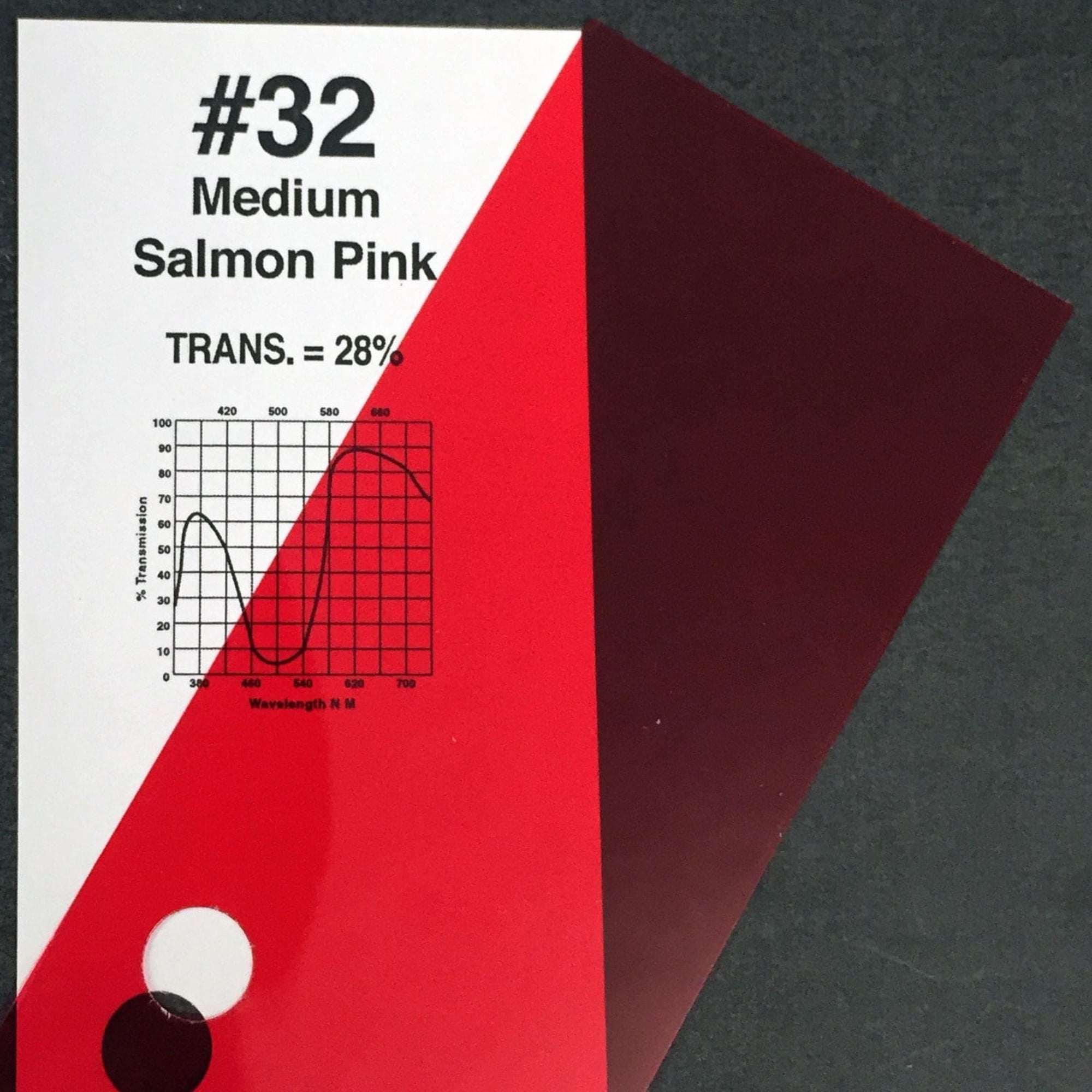 Rosco #32 Roscolux Cinegel Filter Gel Medium Salmon Pink (20" x 24" Sheet)