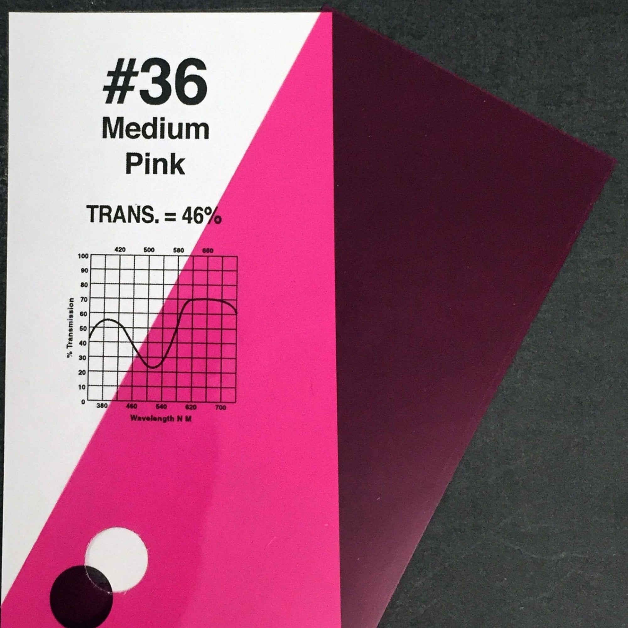 Rosco #36 Roscolux Cinegel Filter Gel Medium Pink (20" x 24" Sheet)