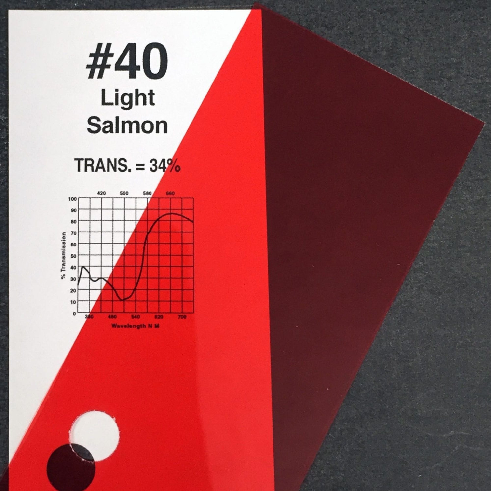 Rosco #40 Roscolux Cinegel Filter Gel Light Salmon (20" x 24" Sheet)