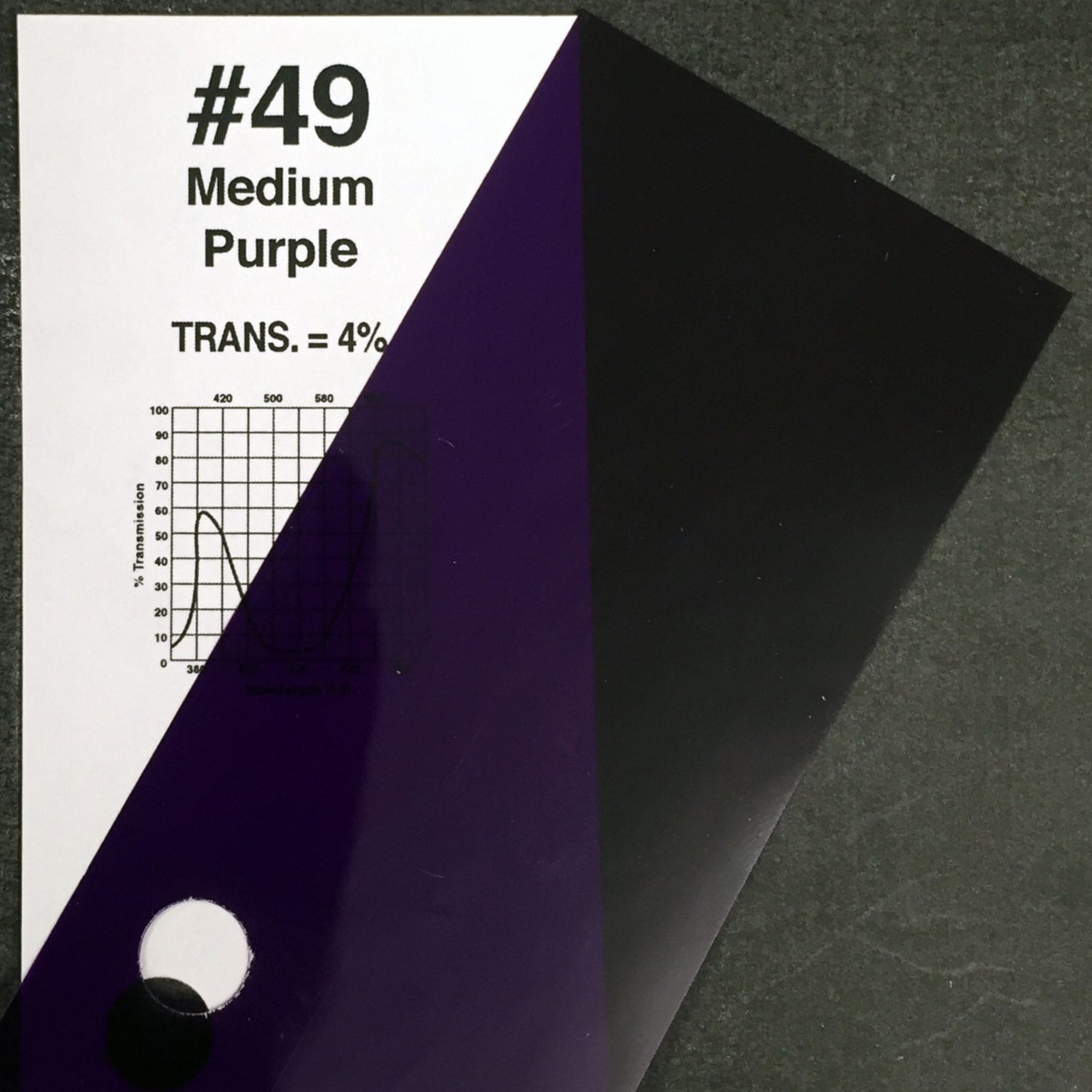 Rosco #49 Roscolux Cinegel Filter Gel Medium Purple (20" x 24" Sheet)