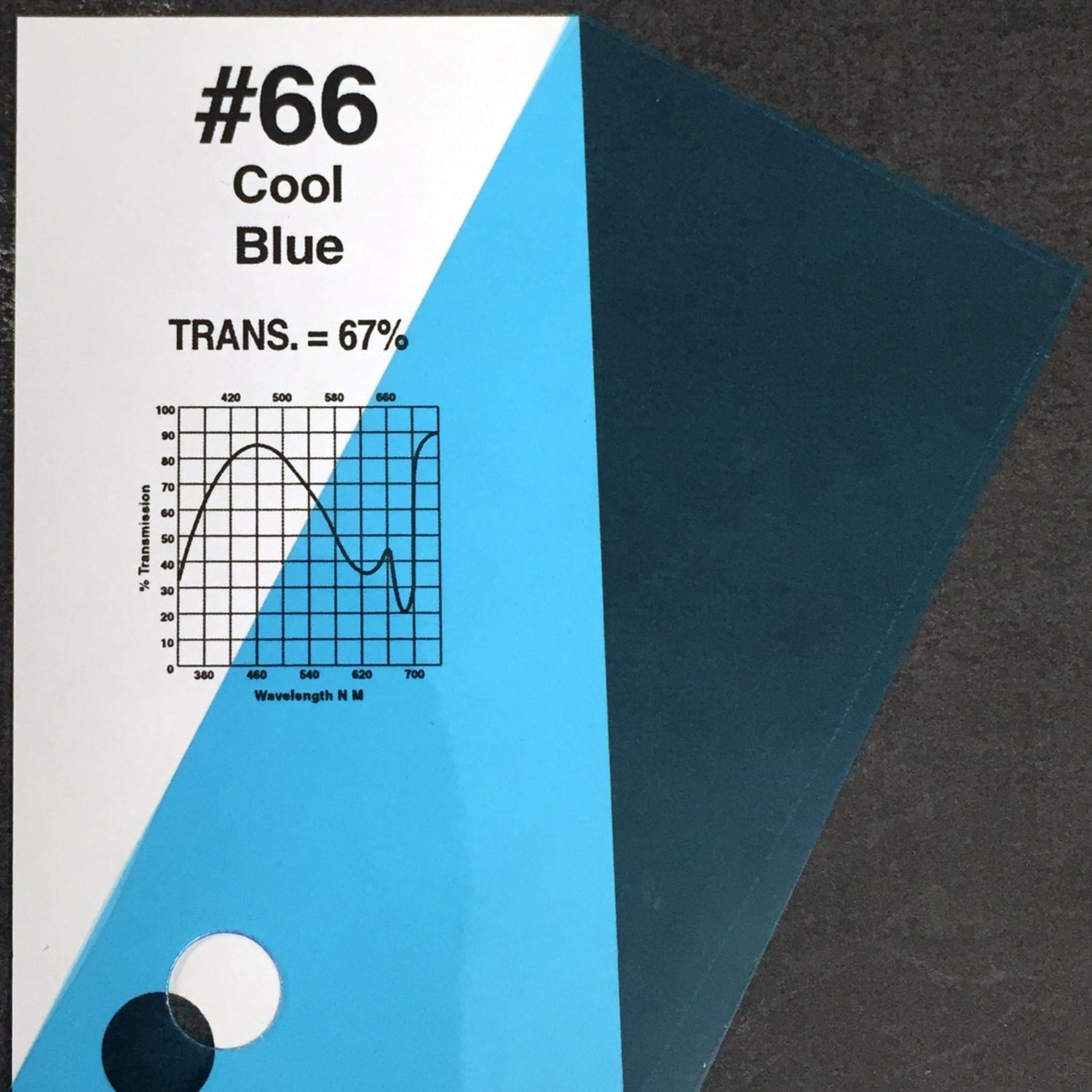 Rosco #66 Roscolux Cinegel Filter Gel Cool Blue (20" x 24" Sheet)