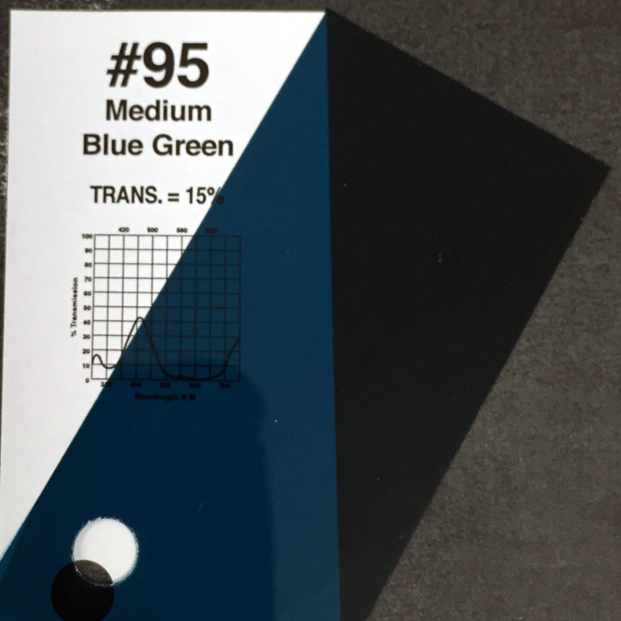 Rosco #95 Roscolux Cinegel Filter Gel Medium Blue Green (24" x 25' Roll)