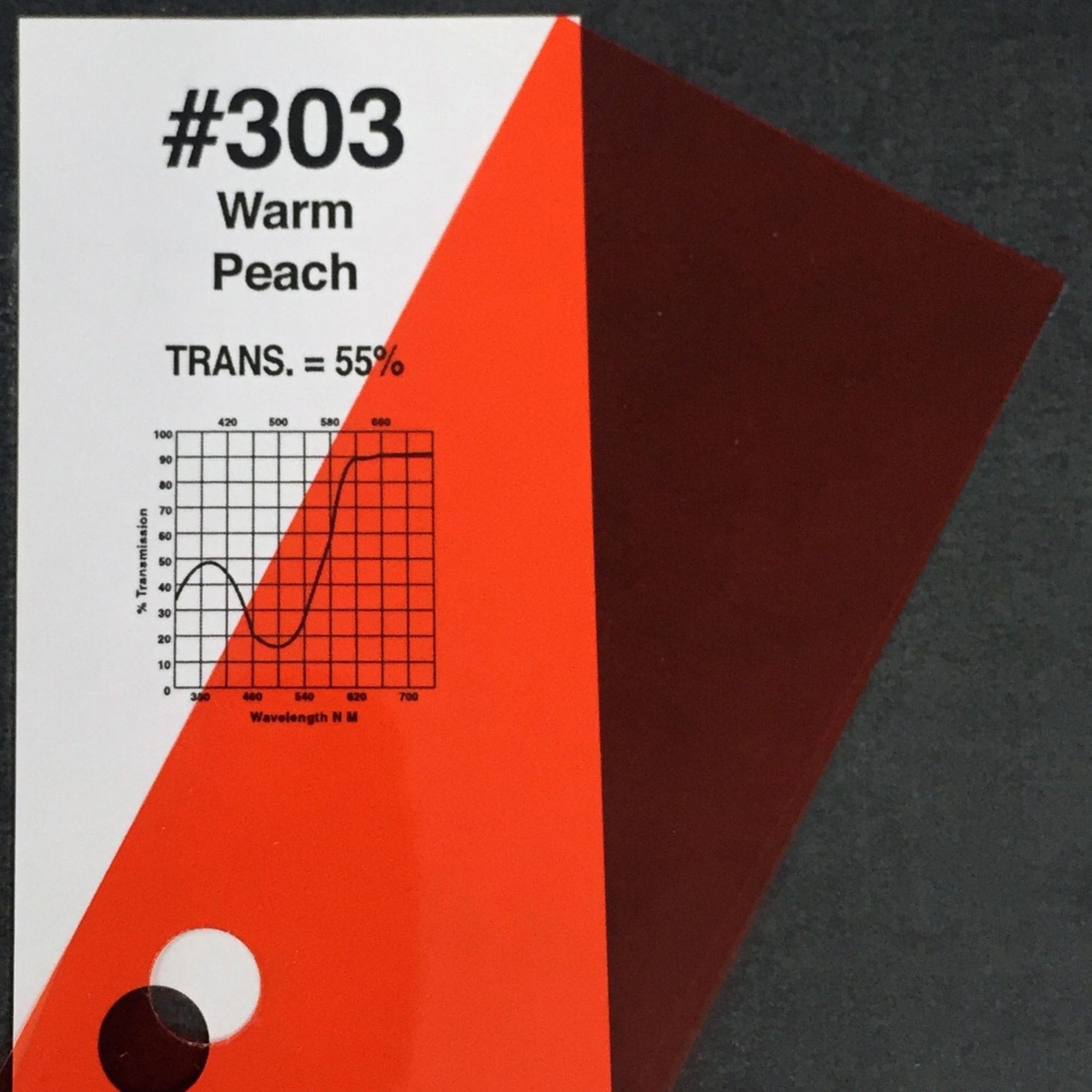 Rosco #303 Roscolux Cinegel Filter Gel Warm Peach (20" x 24" Sheet)