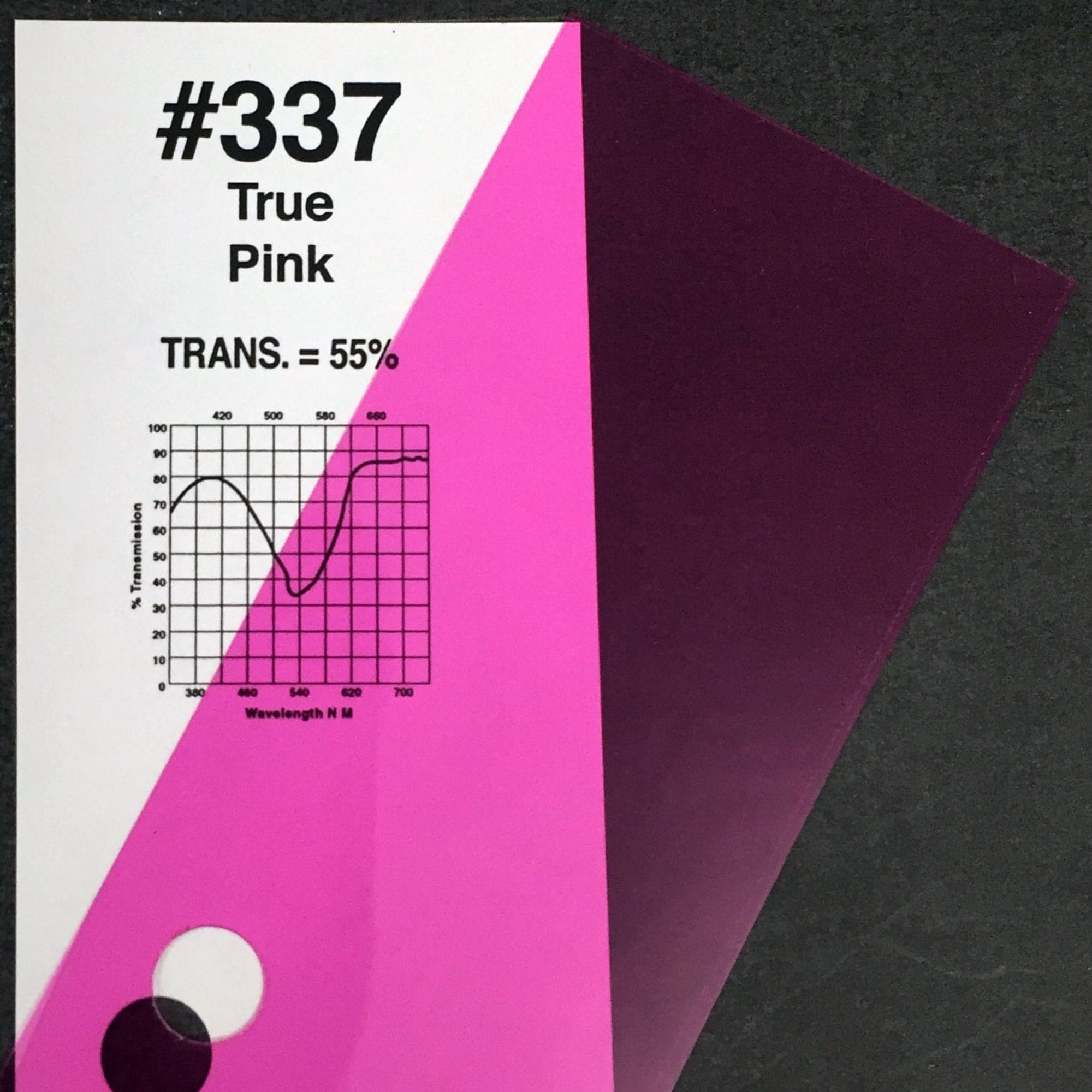 Rosco #337 Roscolux Cinegel Filter Gel True Pink (20" x 24" Sheet)