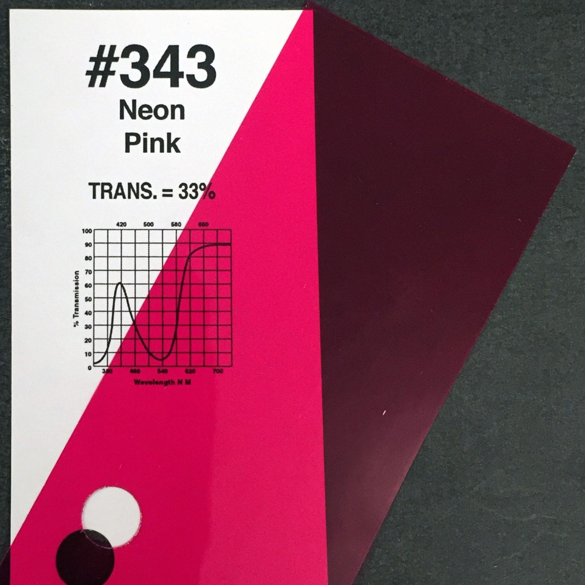 Rosco #343 Roscolux Cinegel Filter Gel Neon Pink (20" x 24" Sheet)