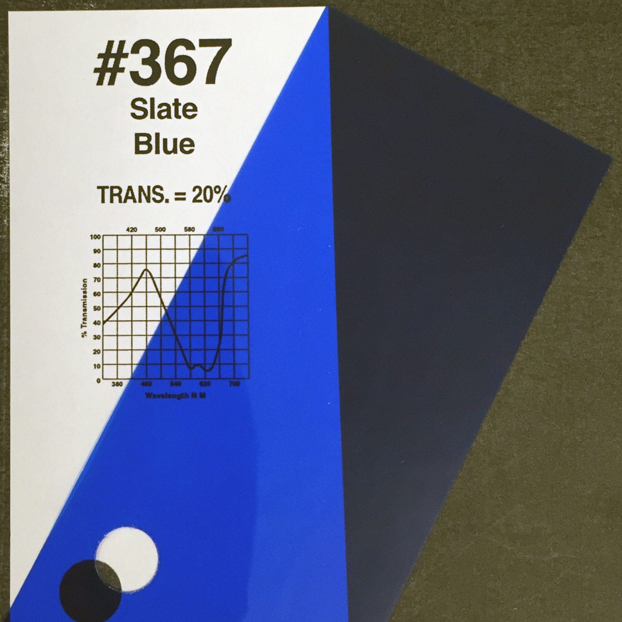 Rosco #367 Roscolux Cinegel Filter Gel Slate Blue (24" x 25' Roll)