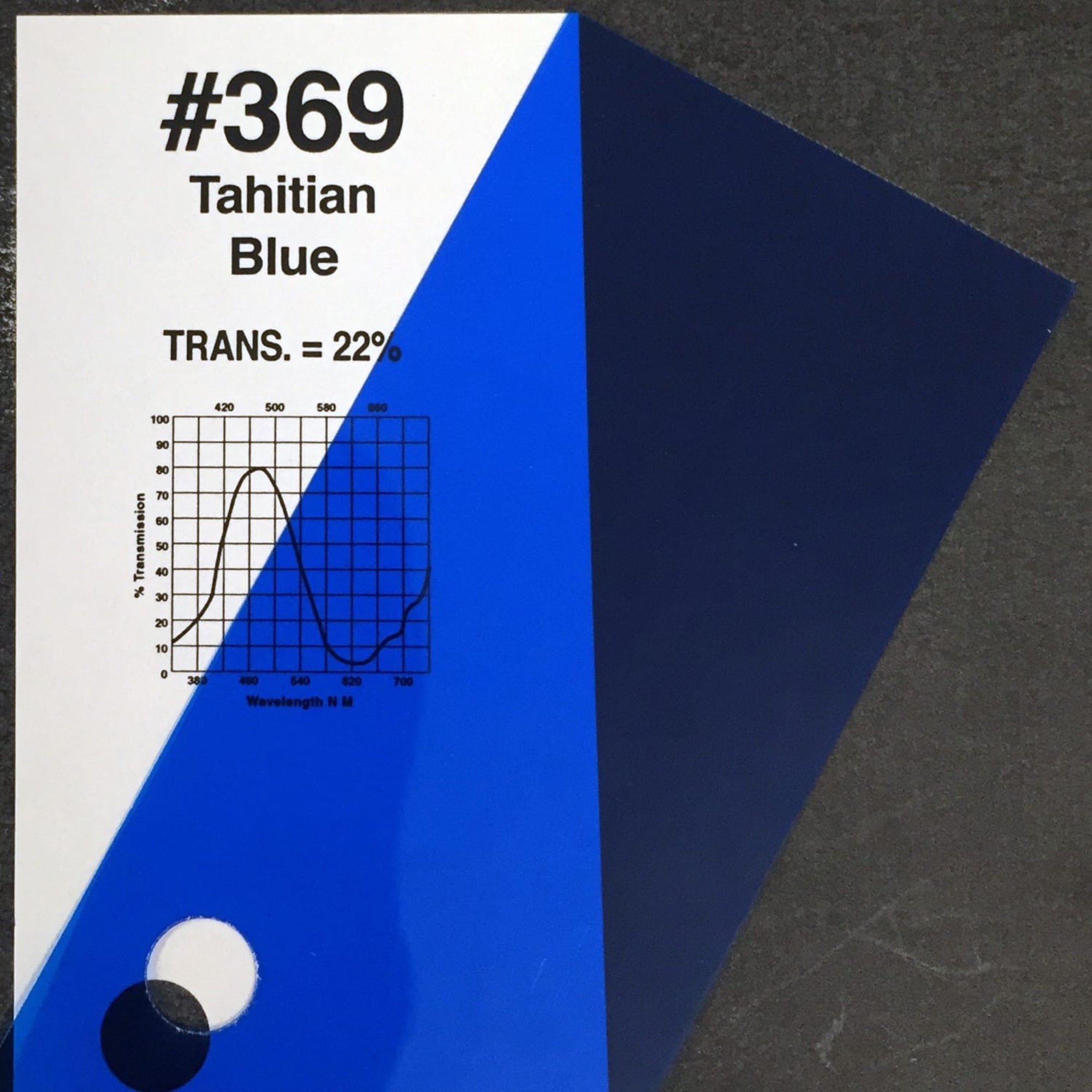 Rosco #369 Roscolux Cinegel Filter Gel Tahitian Blue (20" x 24" Sheet)