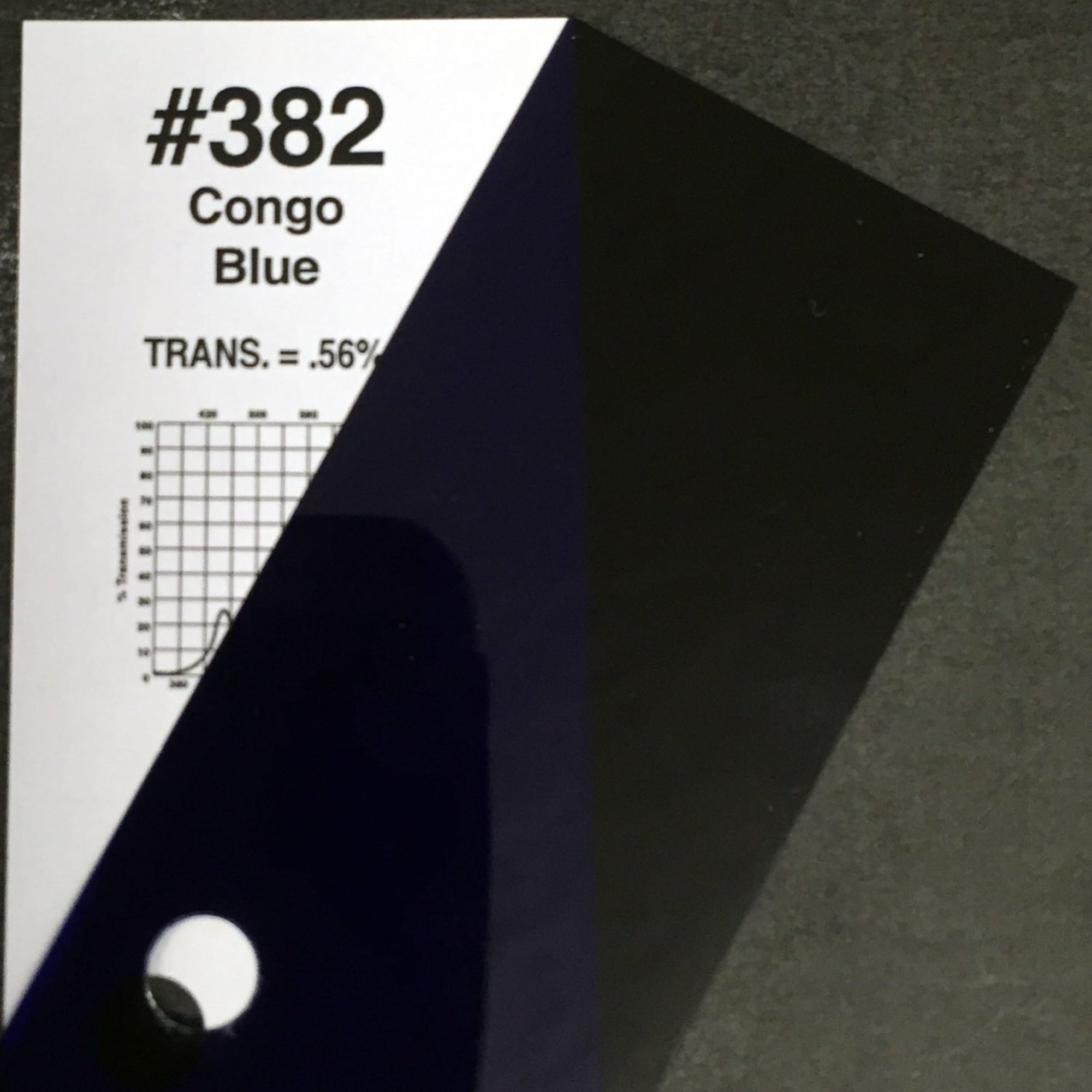 Rosco #382 Roscolux Cinegel Filter Gel Congo Blue (20" x 24" Sheet)