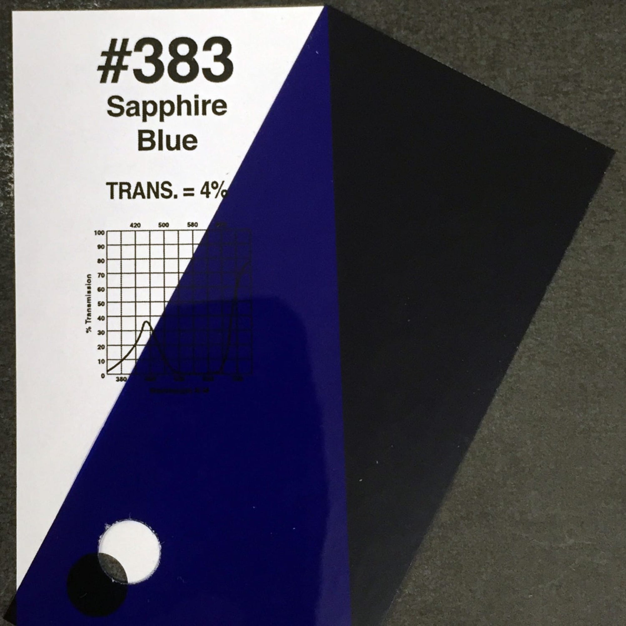 Rosco #383 Roscolux Cinegel Filter Gel Sapphire Blue (20" x 24" Sheet)