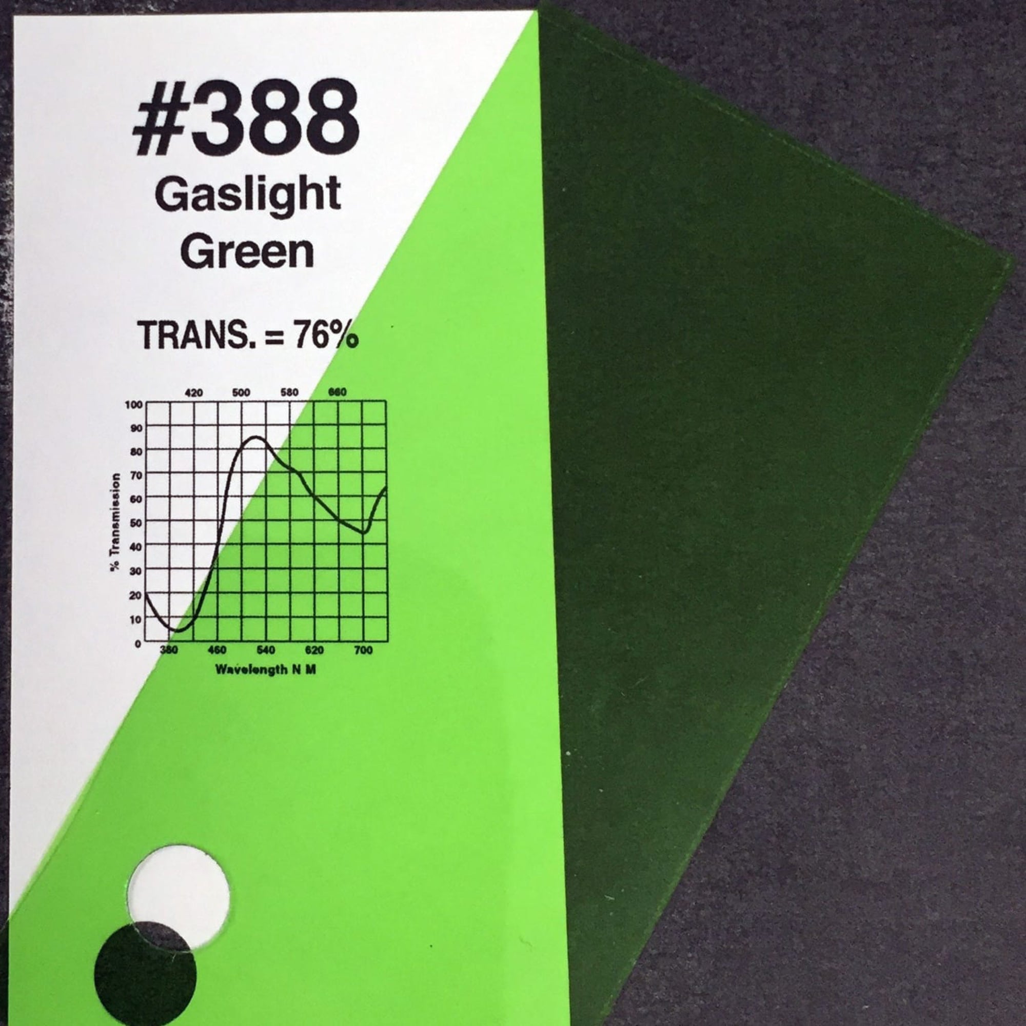 Rosco #388 Roscolux Cinegel Filter Gel Gaslight Green (20" x 24" Sheet)