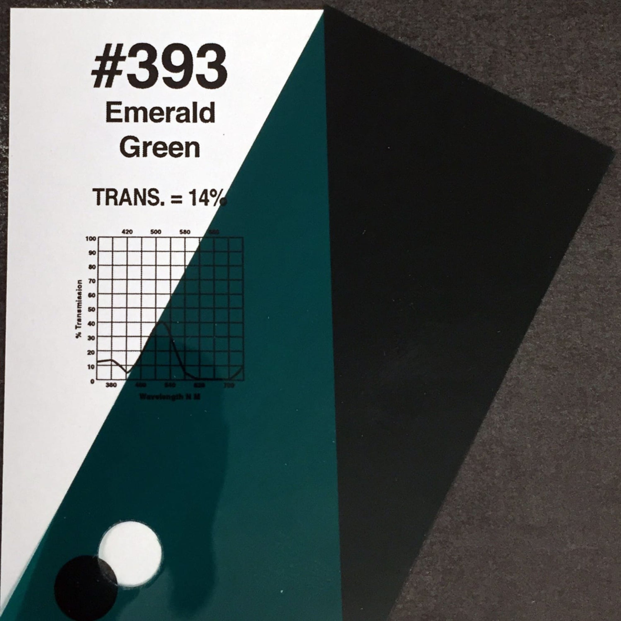 Rosco #393 Roscolux Cinegel Filter Gel Emerald Green (20" x 24" Sheet)